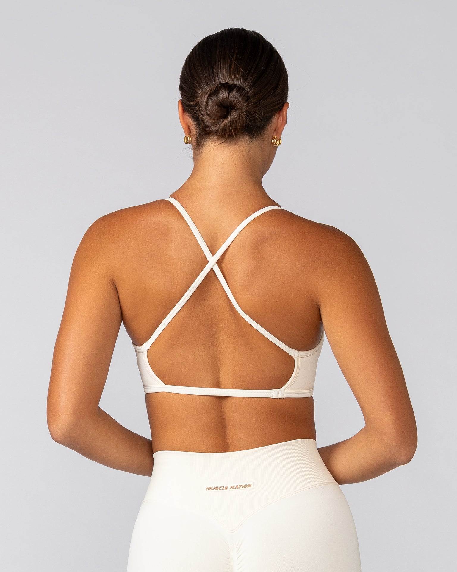 Sculpt Seamless Bralette Travertine - Muscle Nation women's bralette, view 4