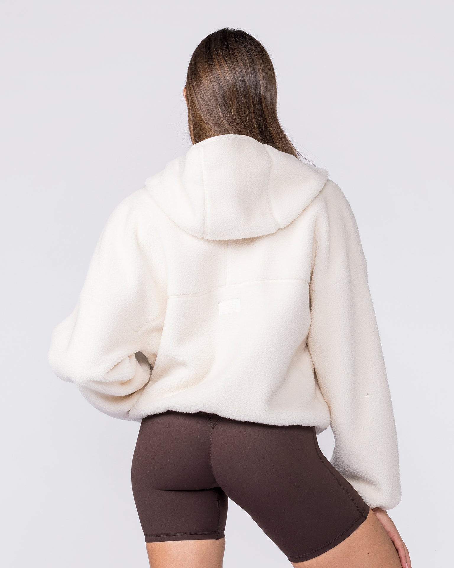 Sherpa Zip Through Hoodie - Whipped Cream-Jumpers & Hoodies-XXS-032621WPCRM-XXS-MNAPPRL49521-5-Muscle Nation