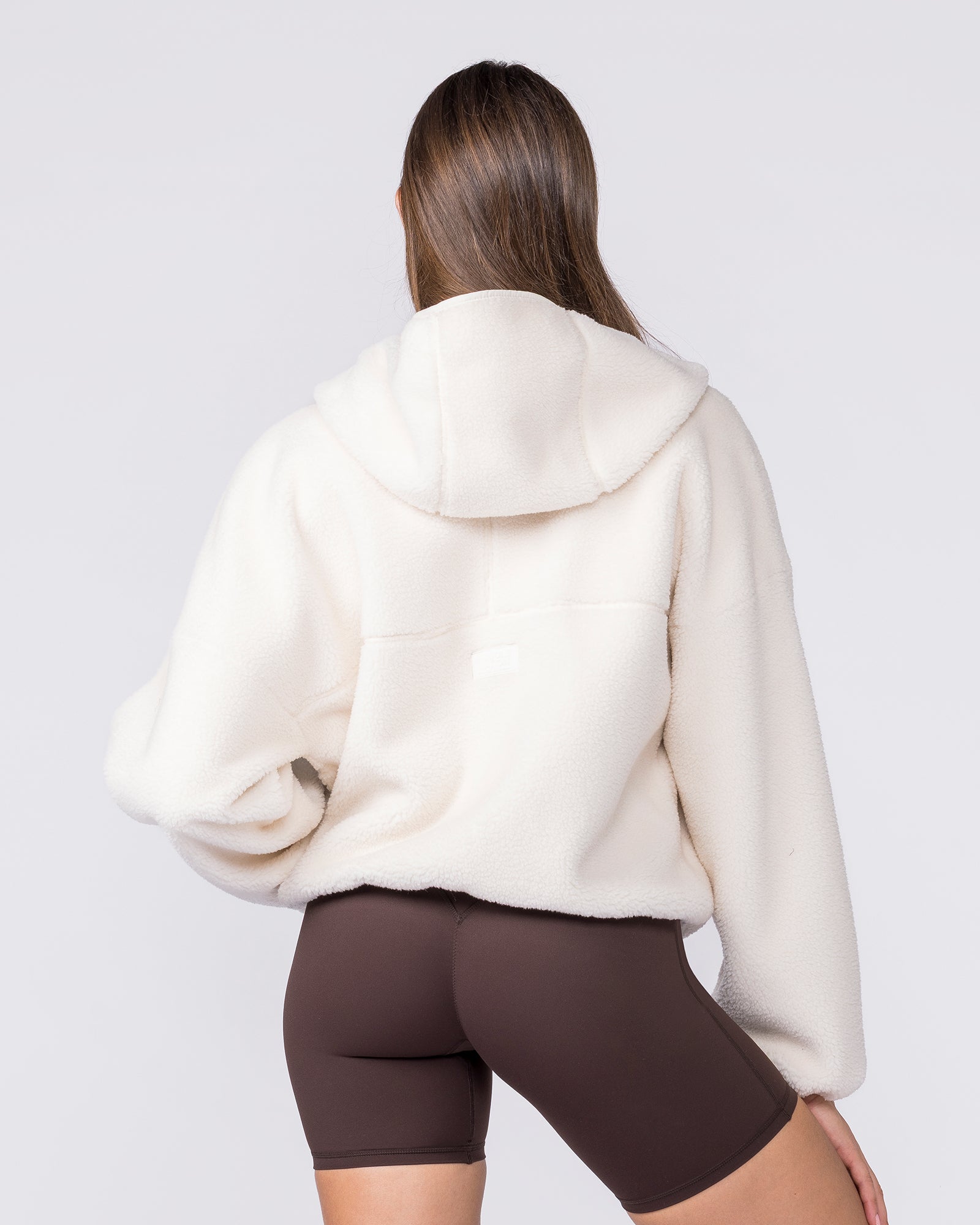 Sherpa Zip Through Hoodie - Whipped Cream-Jumpers & Hoodies-XXS-032621WPCRM-XXS-MNAPPRL49521-5-Muscle Nation