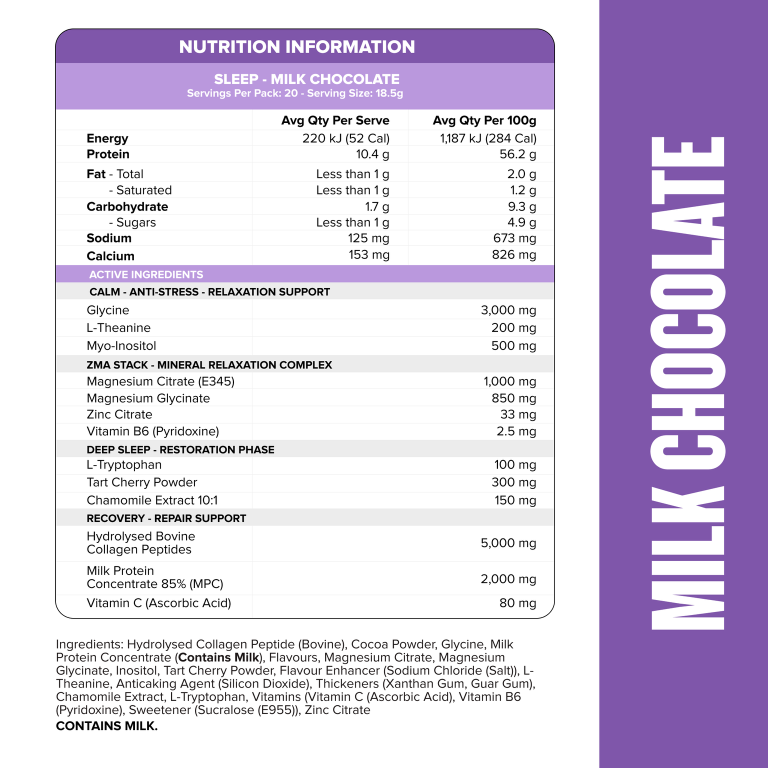 SLEEP - Milk Chocolate-Sleep-MNSUPPS0400-9359054003026-2-Muscle Nation