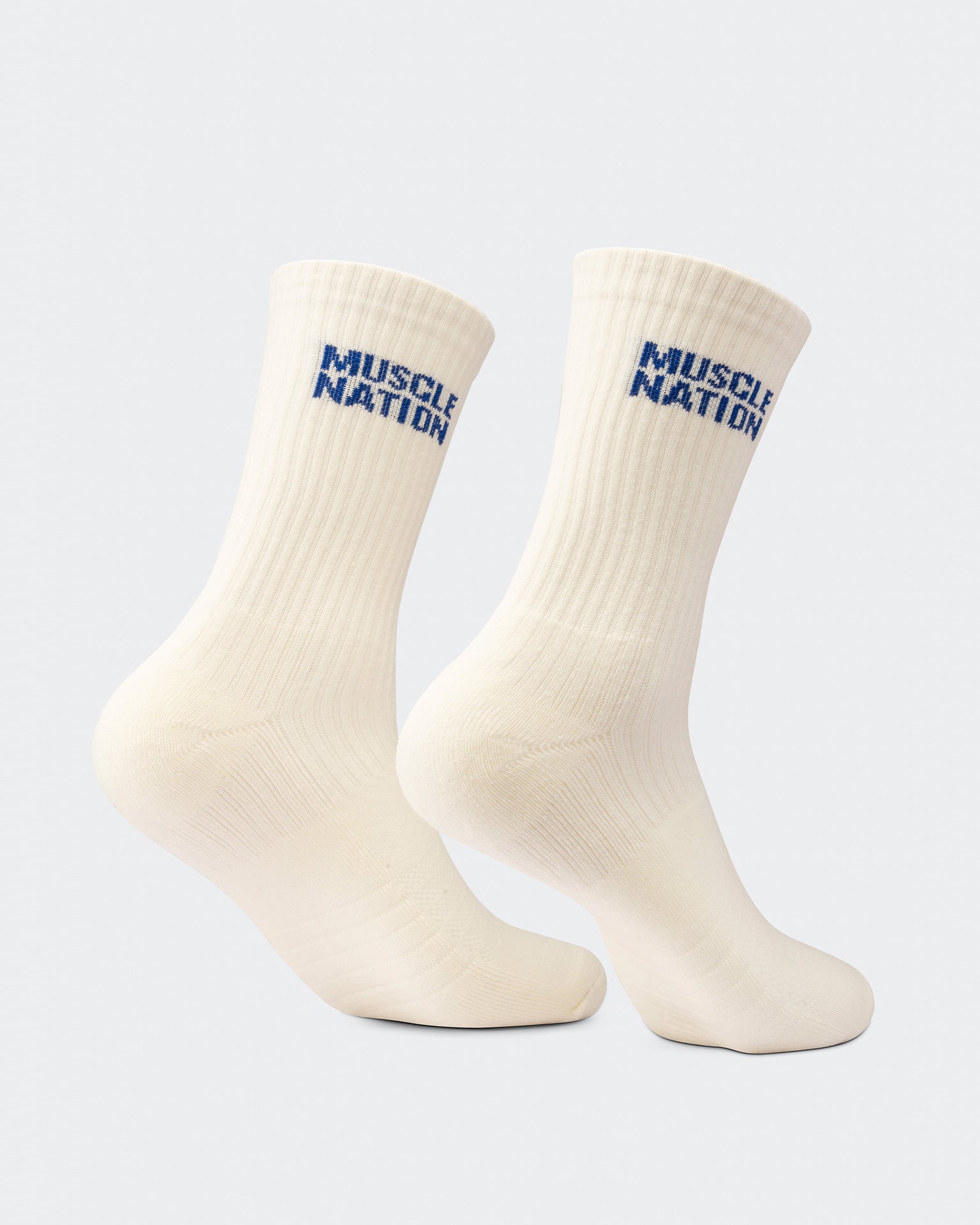 Mens Essential Crew Socks (3x Pack) - Navy / Hawaiian Blue / Off White-Socks-Navy / Hawaiian Blue / Off White-AC112336NVYHAWABLUWHT-ONE-MNAPPRL26513-2-Muscle Nation