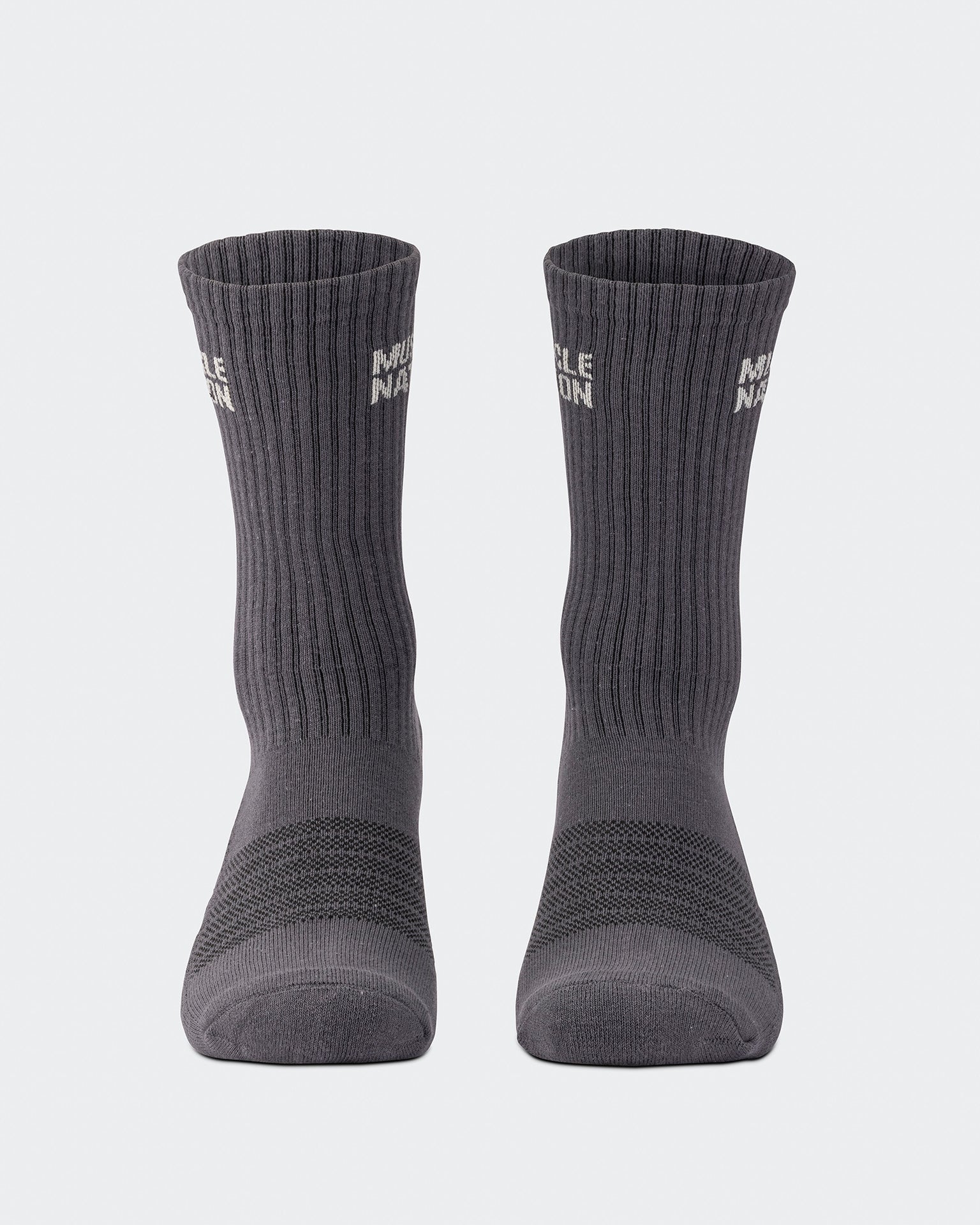 Mens Essential Crew Socks (2x Pack) - Charcoal / Dew-Socks-Charcoal / Dew-AC092311CHARCDEW-ONE-MNAPPRL26521-8-Muscle Nation