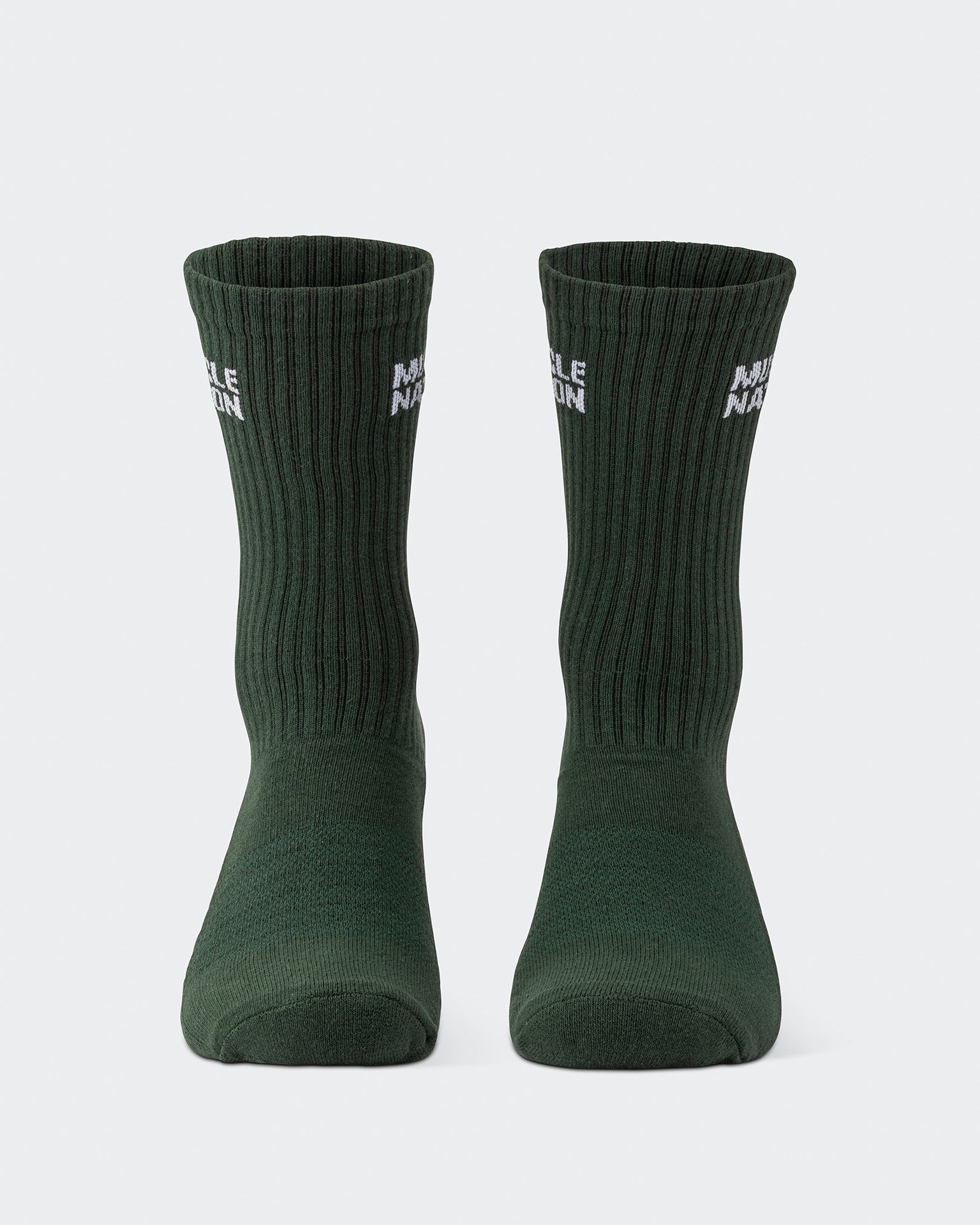 Mens Essential Crew Socks (3x Pack) - Cream / Eggshell / Evergreen-Socks-Cream / Eggshell / Evergreen-AC112336CRMEGGEGRN-ONE-MNAPPRL26514-12-Muscle Nation