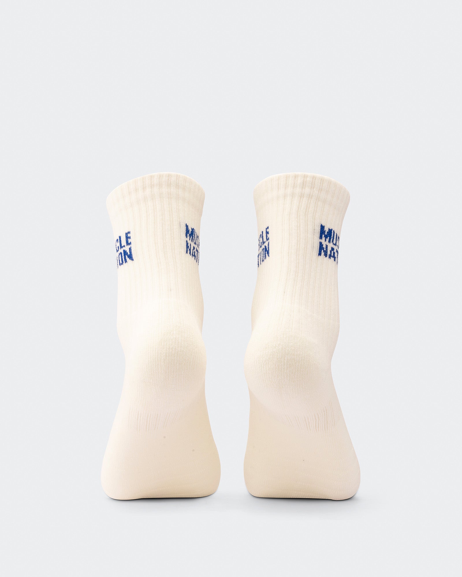 Womens Essential Crew Socks (3x Pack) - Navy / Hawaiian Blue / Off White-Socks-Navy / Hawaiian Blue / White-AC112335NVYHAWABLUWHT-ONE-MNAPPRL26511-2-Muscle Nation