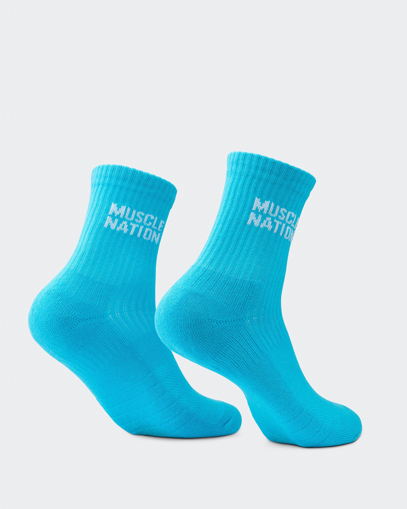 Womens Essential Crew Socks (3x Pack) - Navy / Hawaiian Blue / Off White-Socks-Navy / Hawaiian Blue / White-AC112335NVYHAWABLUWHT-ONE-MNAPPRL26511-6-Muscle Nation