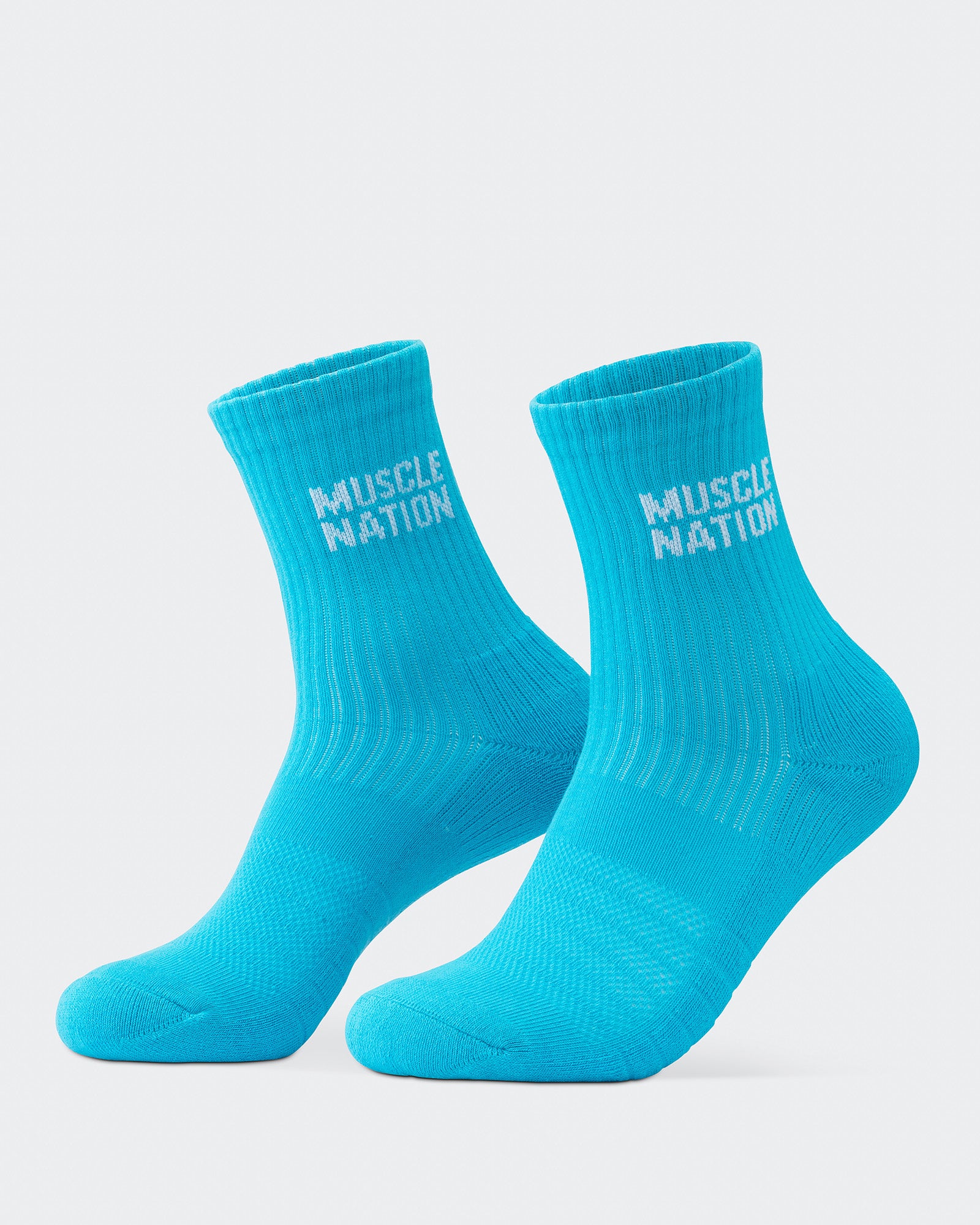 Womens Essential Crew Socks (3x Pack) - Navy / Hawaiian Blue / Off White-Socks-Navy / Hawaiian Blue / White-AC112335NVYHAWABLUWHT-ONE-MNAPPRL26511-9-Muscle Nation