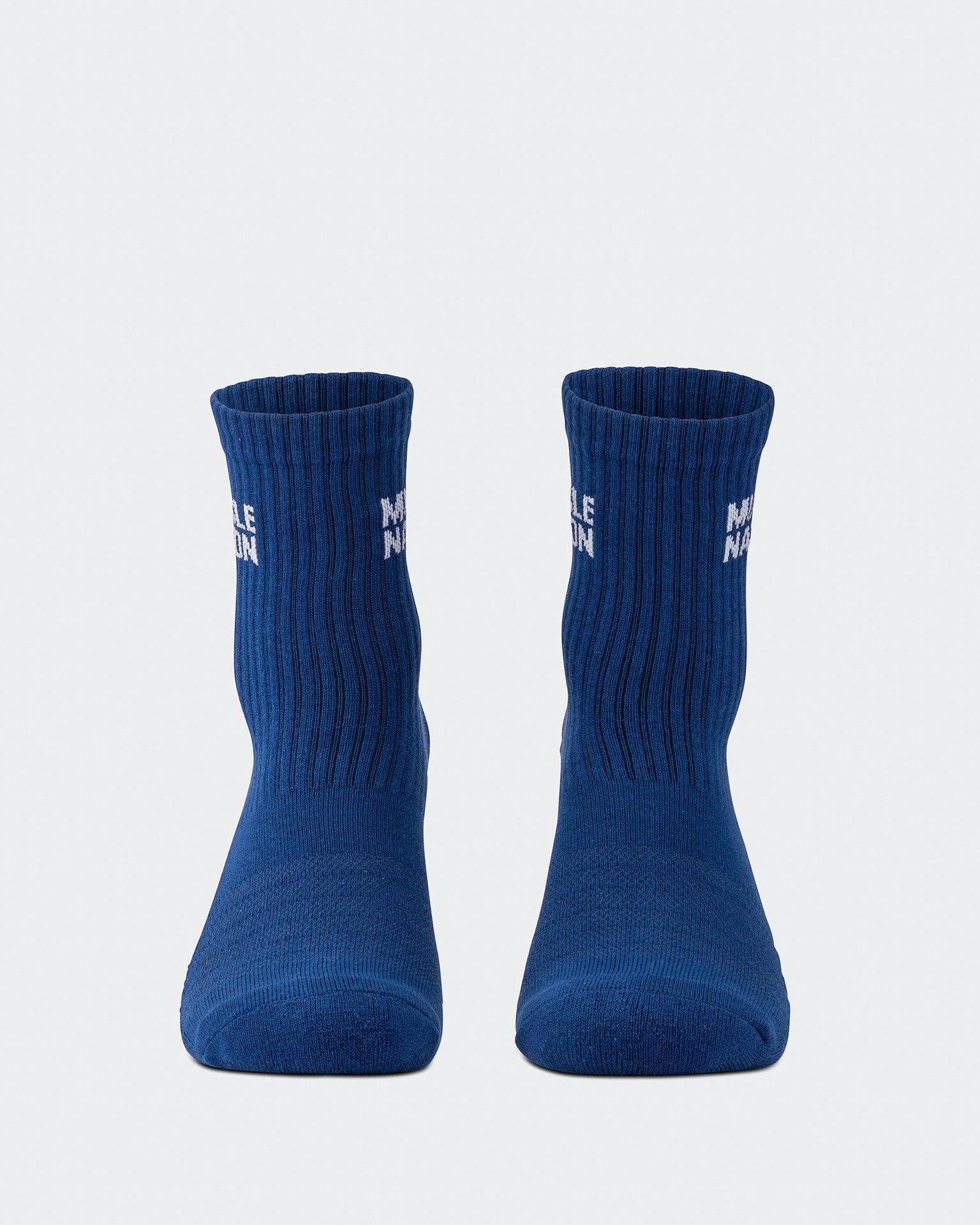 Womens Essential Crew Socks (3x Pack) - Navy / Hawaiian Blue / Off White-Socks-Navy / Hawaiian Blue / White-AC112335NVYHAWABLUWHT-ONE-MNAPPRL26511-12-Muscle Nation