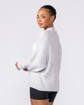 Sorority Knit - Snow Grey Marl-Jumpers & Hoodies-XXS / XS-042602SNGRYMR-XXS / XS-MNAPPRL49888-2-Muscle Nation