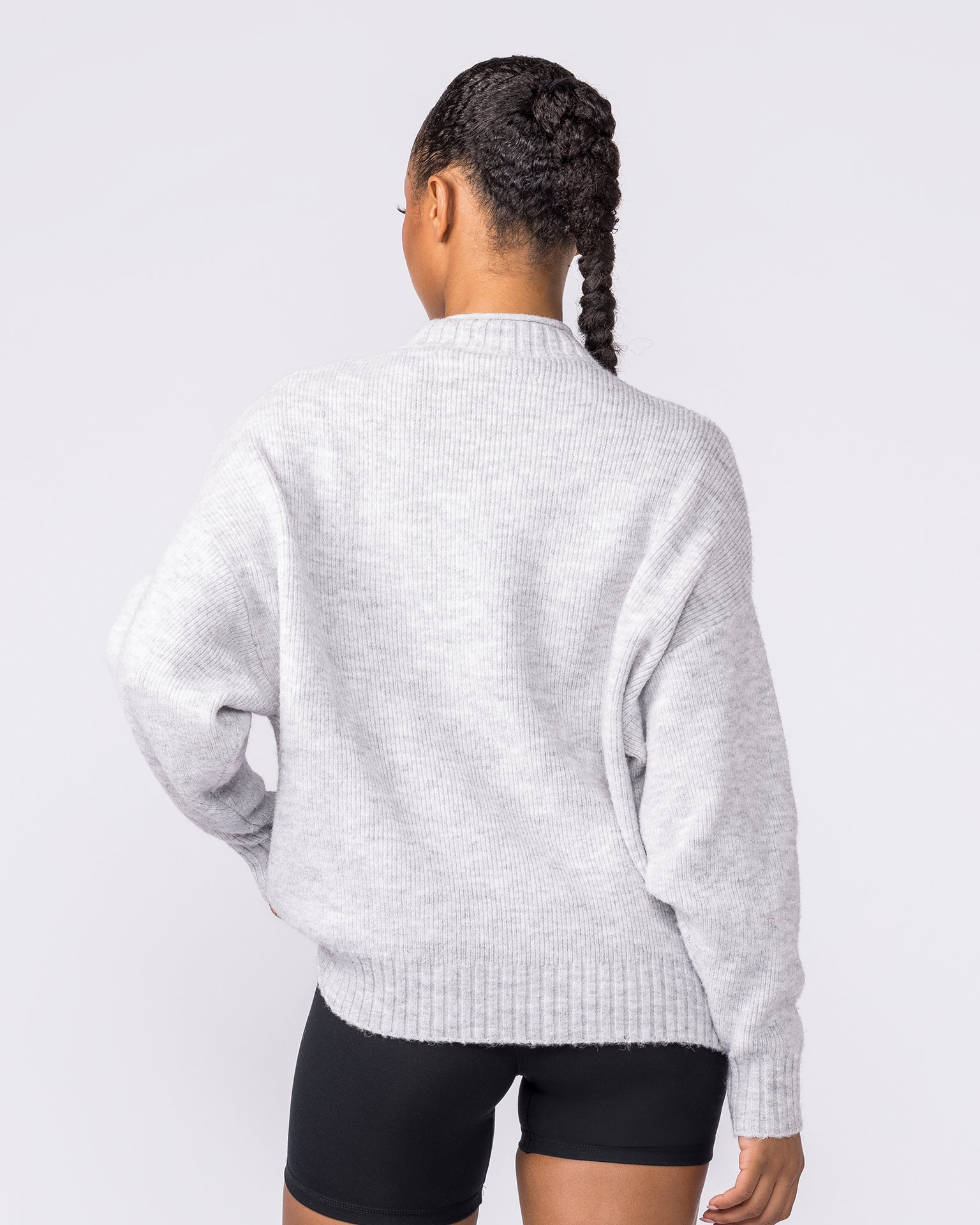 Sorority Knit - Snow Grey Marl-Jumpers & Hoodies-XXS / XS-042602SNGRYMR-XXS / XS-MNAPPRL49888-6-Muscle Nation