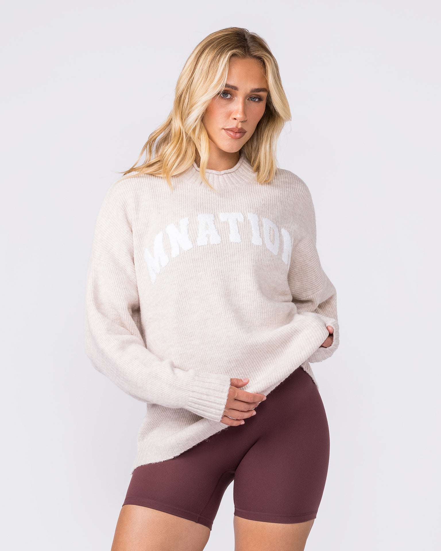 Sorority Knit - Dew Marl-Jumpers & Hoodies-XXS / XS-042602DEWMRL-XXS / XS-MNAPPRL49884-3-Muscle Nation