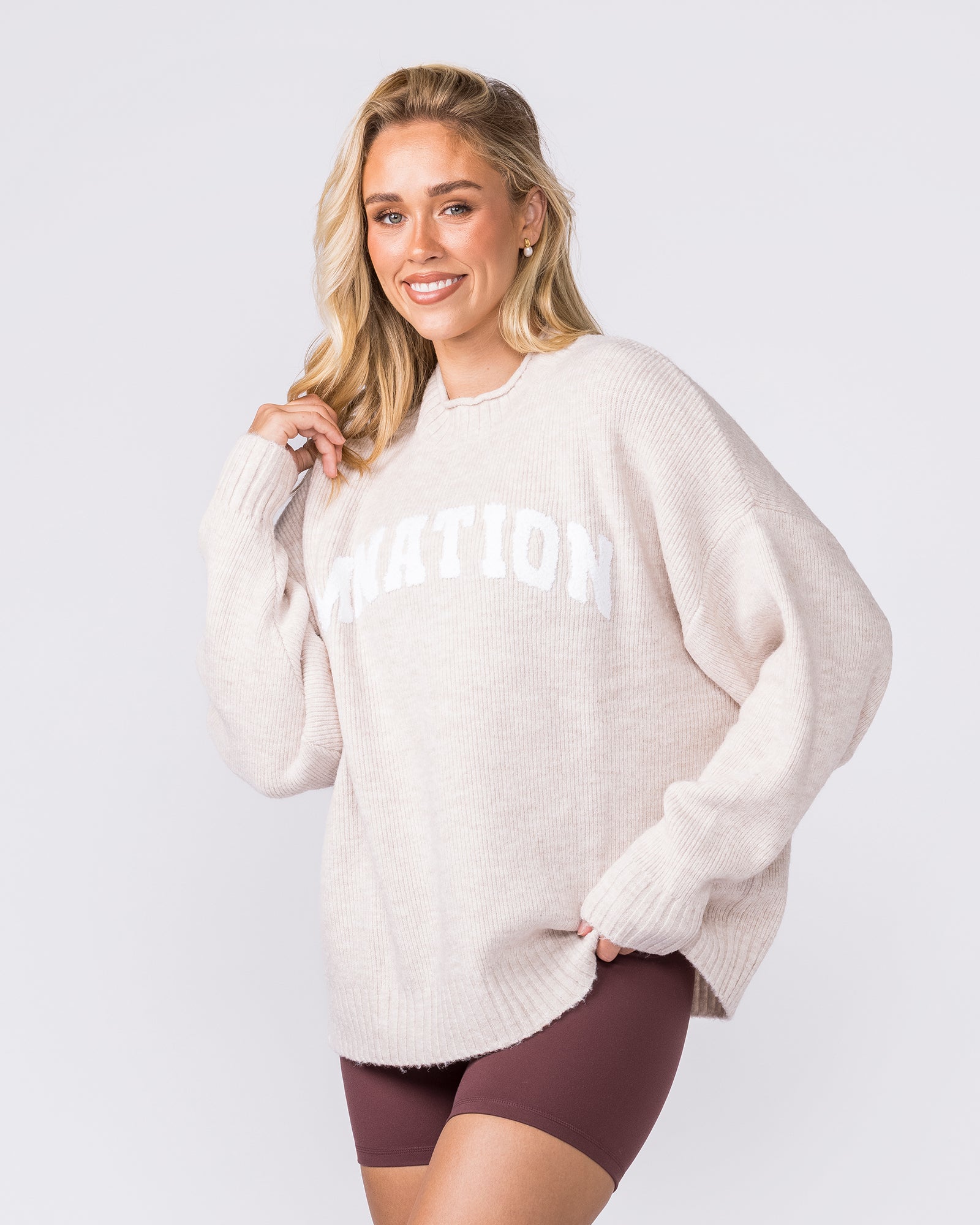 Sorority Knit - Dew Marl-Jumpers & Hoodies-XXS / XS-042602DEWMRL-XXS / XS-MNAPPRL49884-4-Muscle Nation