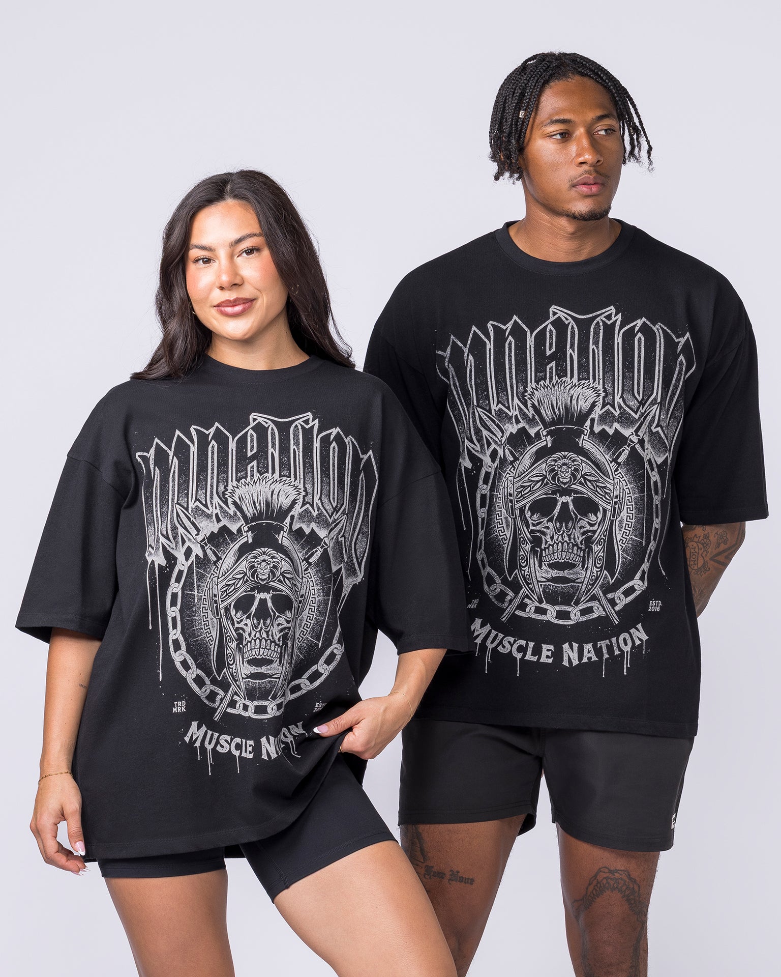 Spartan Oversized Tee - Black-T-Shirts-XXS-012626BLK-XXS-MNAPPRL48805-7-Muscle Nation