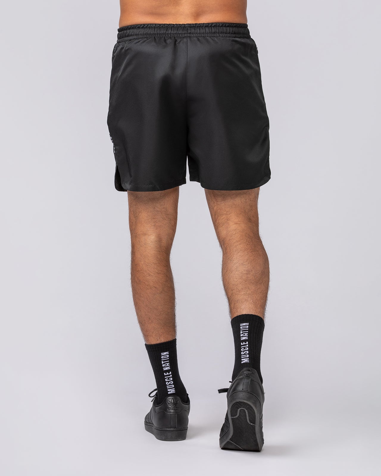 Standard Shorts Black - Muscle Nation men's gym shorts, view 4