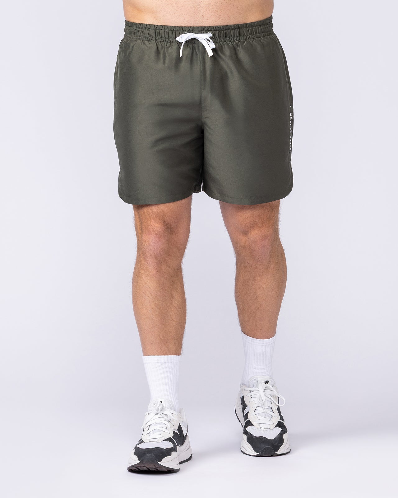 Standard Shorts Dark Khaki - Muscle Nation men's gym shorts, view 3