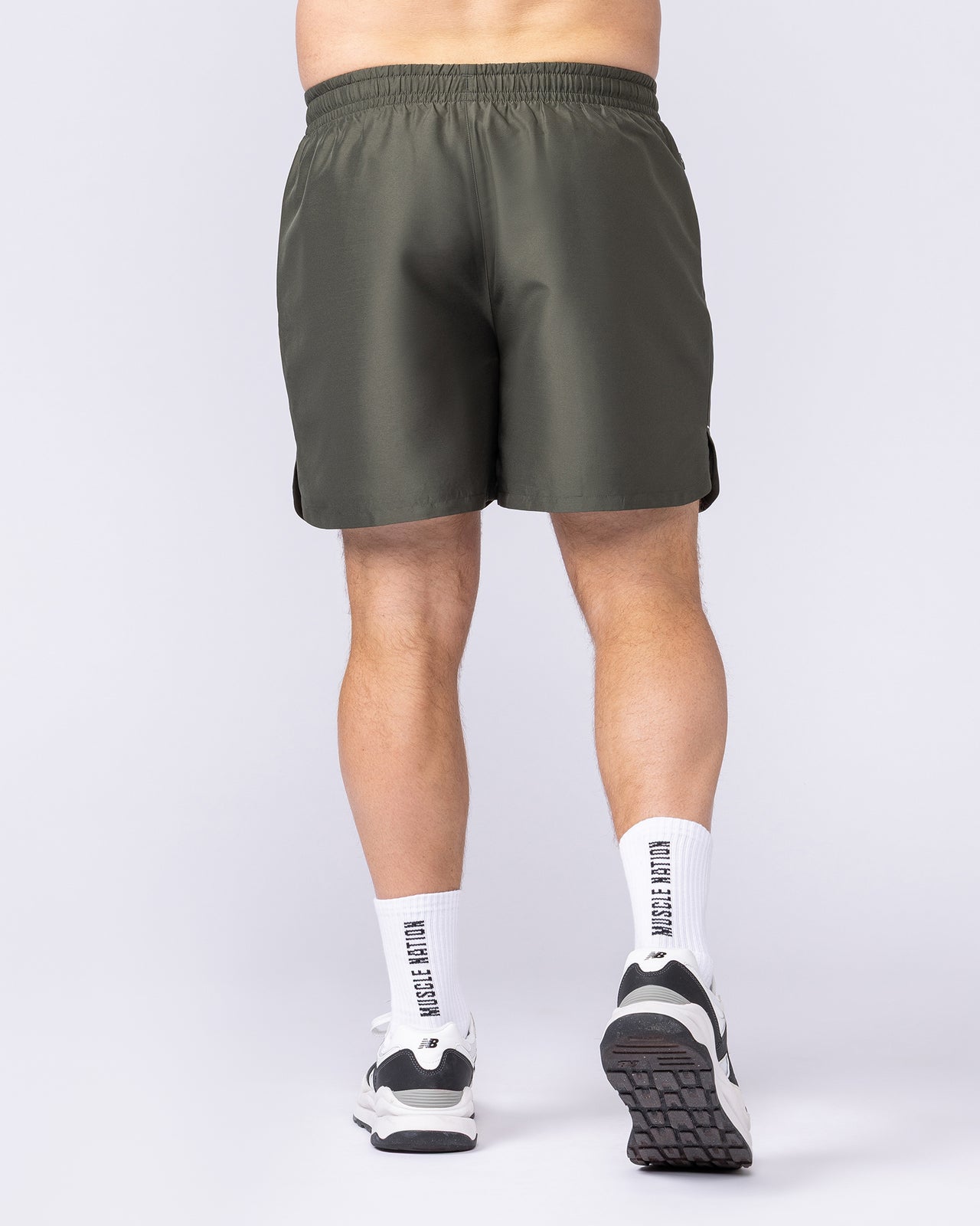 Standard Shorts Dark Khaki - Muscle Nation men's gym shorts, view 5