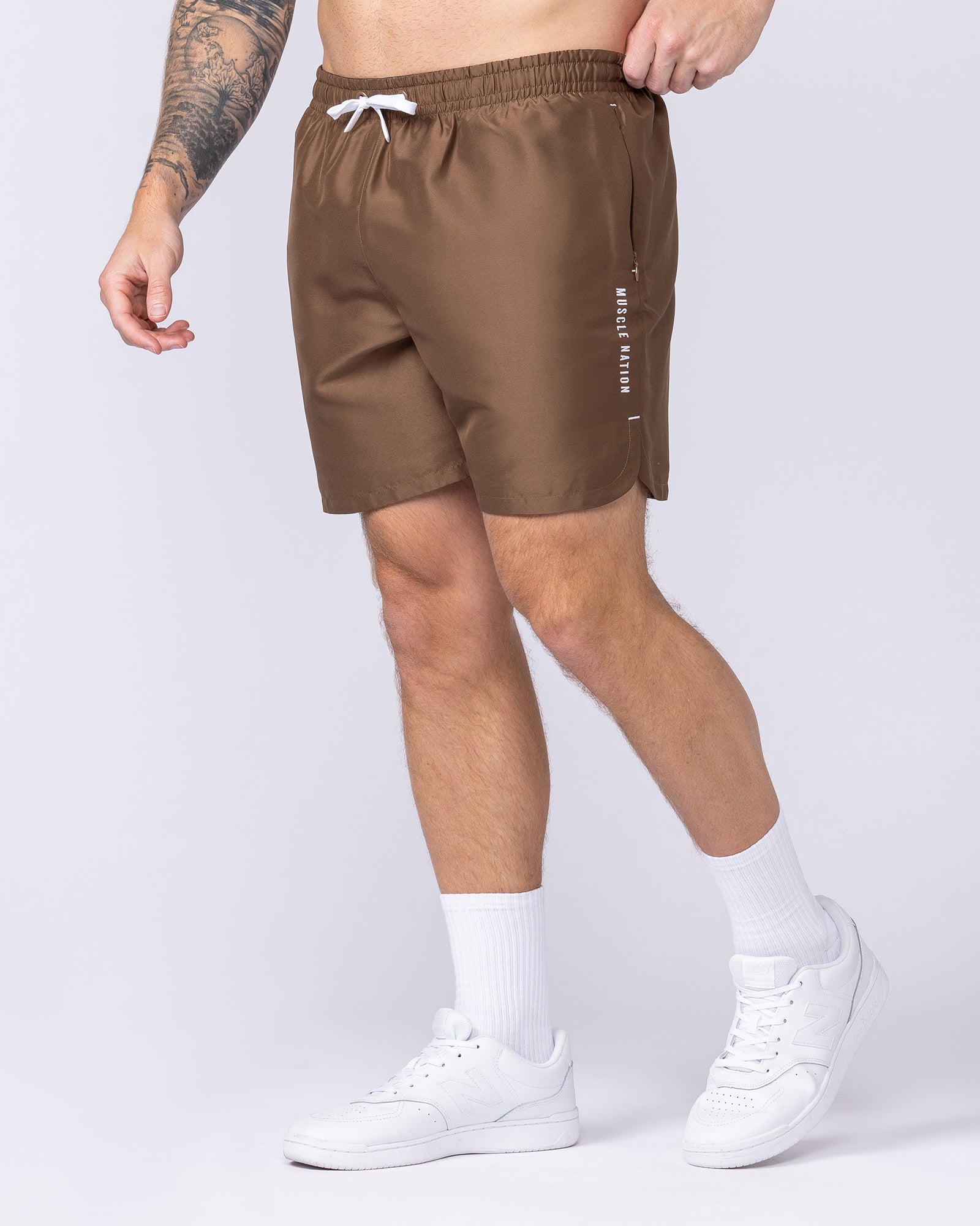 Standard Shorts Hazelnut - Muscle Nation men's gym shorts