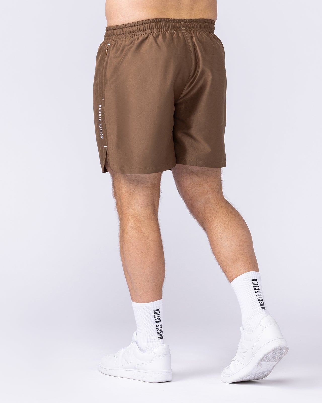 Standard Shorts Hazelnut - Muscle Nation men's gym shorts, view 2
