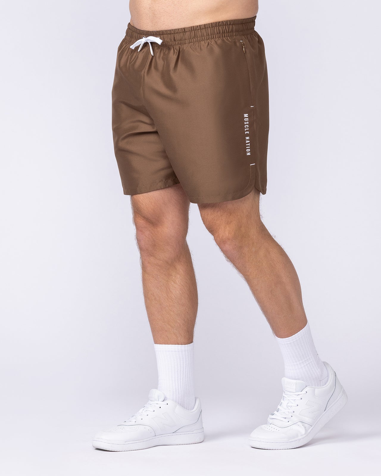 Standard Shorts Hazelnut - Muscle Nation men's gym shorts, view 4
