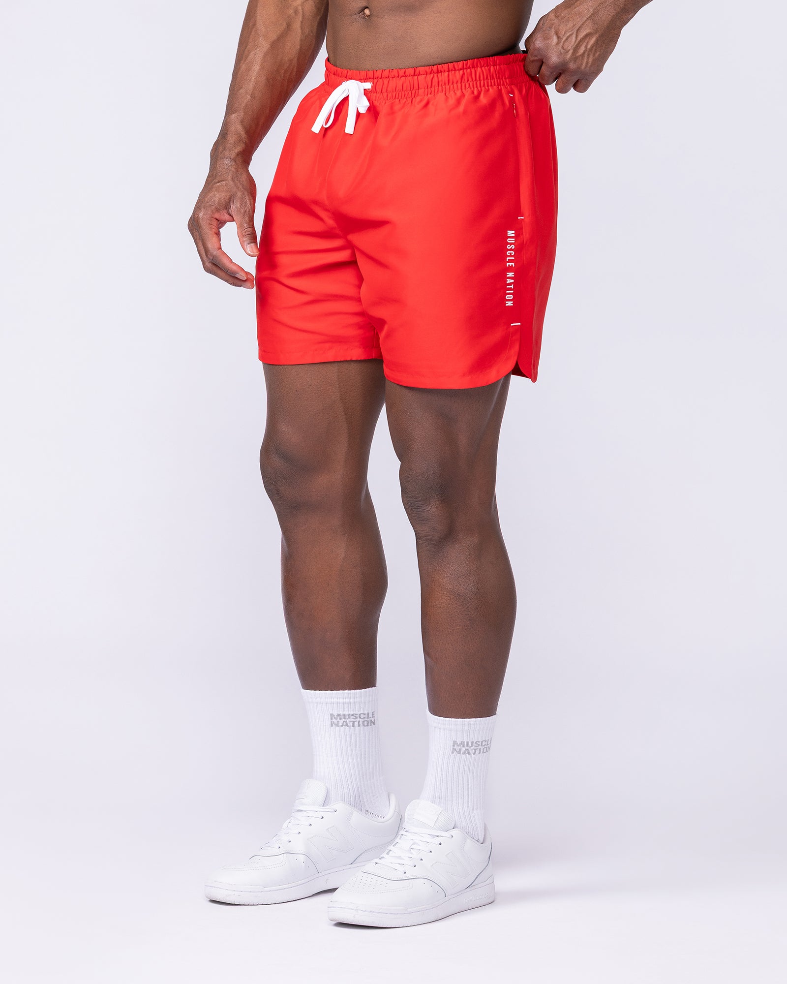 Standard Shorts Red - Muscle Nation men's gym shorts