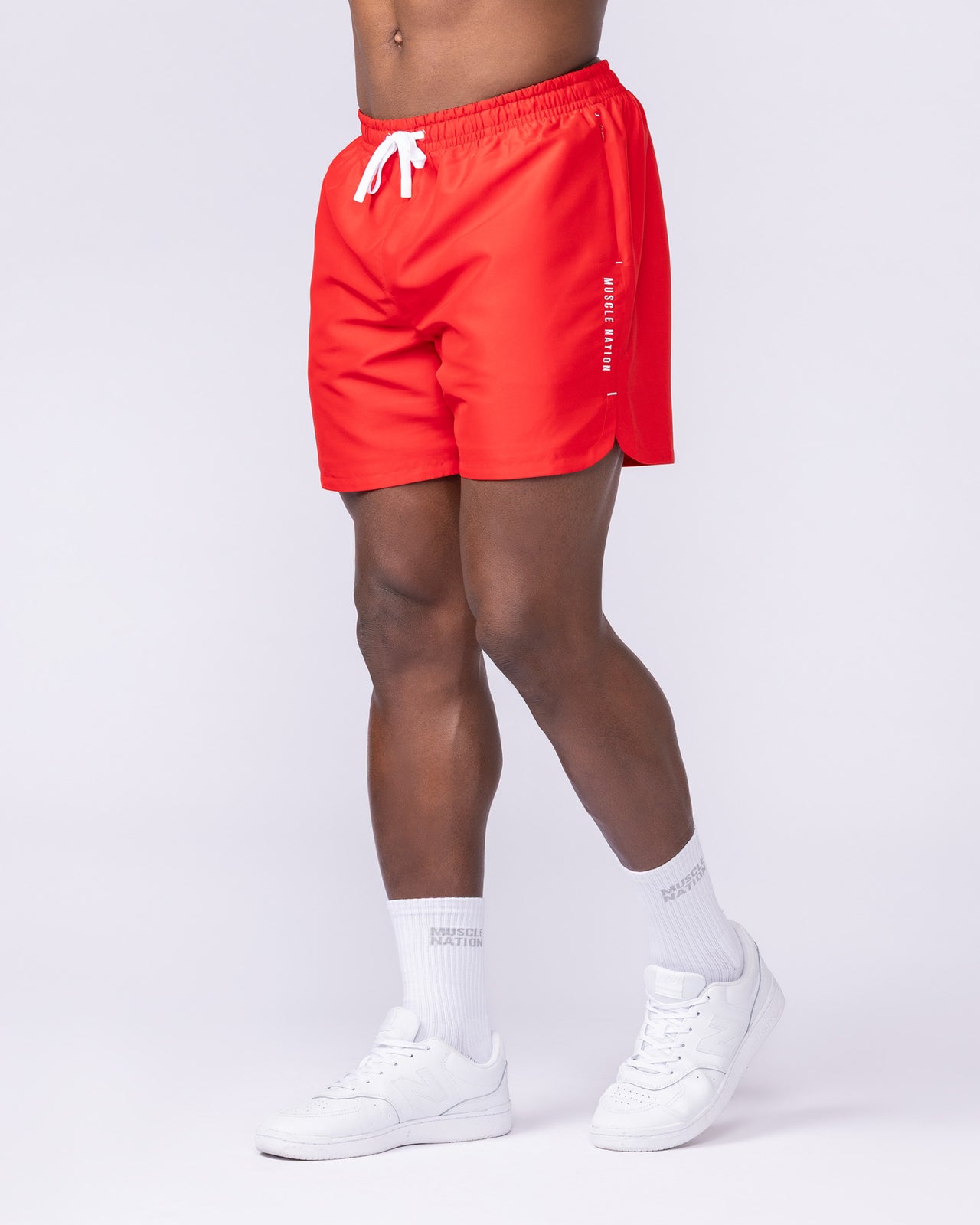 Standard Shorts Red - Muscle Nation men's gym shorts, view 3