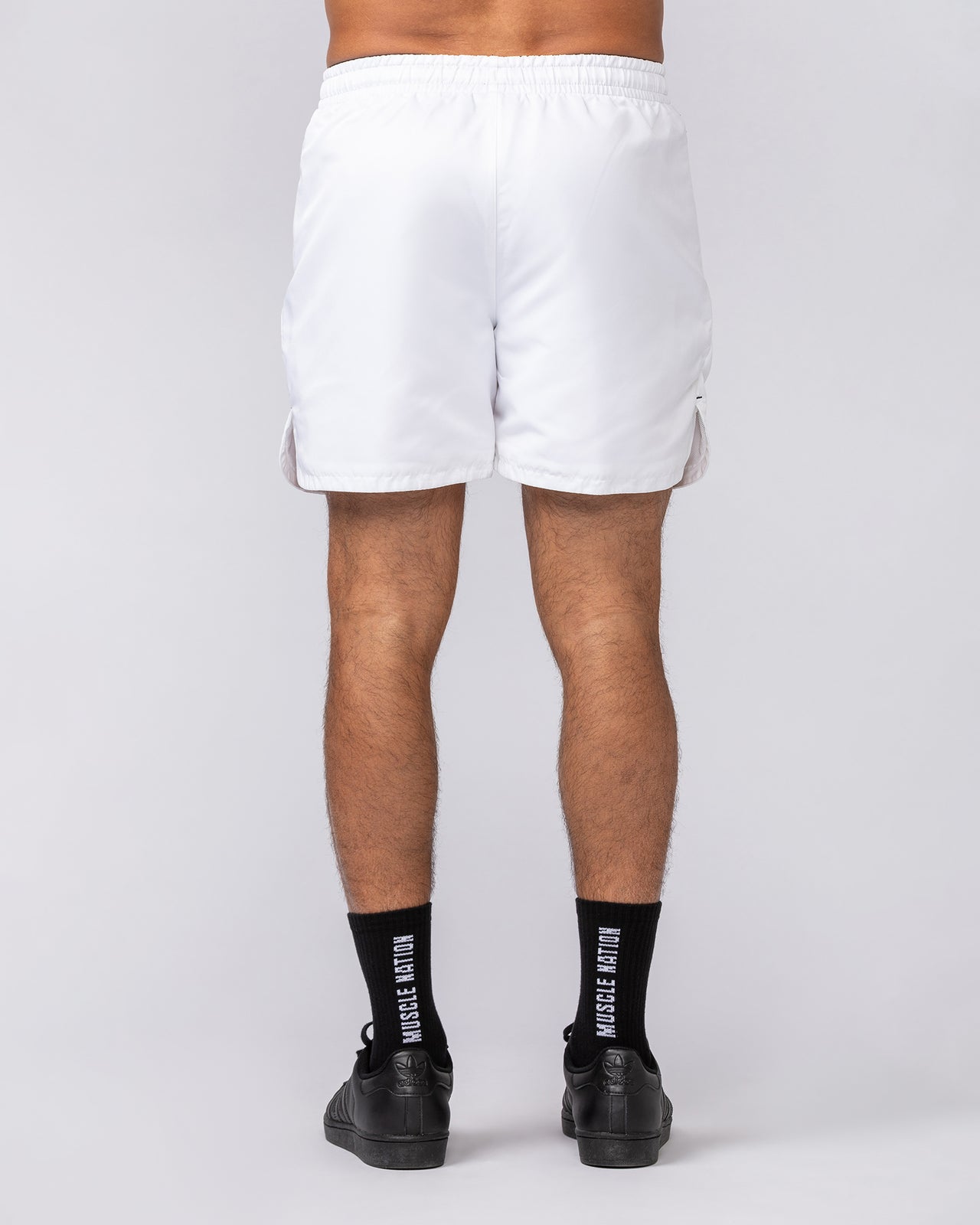 Standard Shorts White - Muscle Nation men's gym shorts, view 5