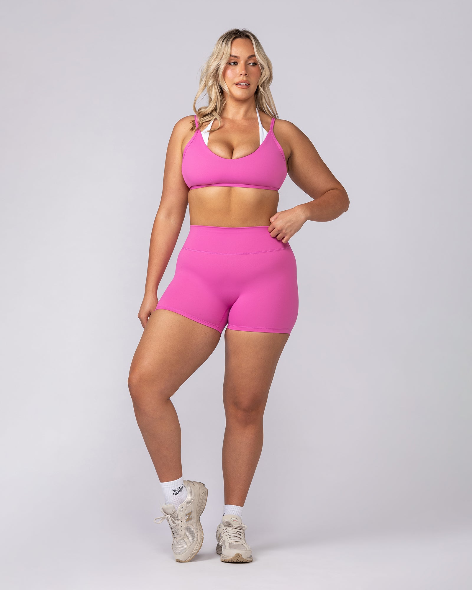 Stellar Bralette - Hibiscus-Bralettes-XXS-062504HIB-XXS-MNAPPRL42996-5-Muscle Nation