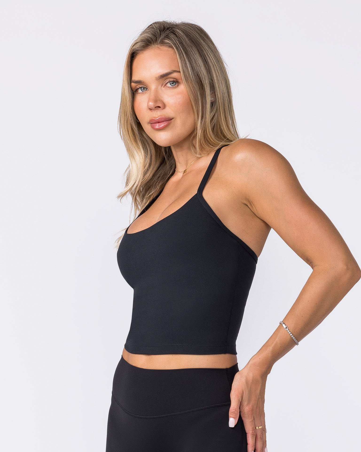 Stride Bra Tank - Black-Singlets & Tanks-XXS-042613BLK-XXS-MNAPPRL50144-4-Muscle Nation