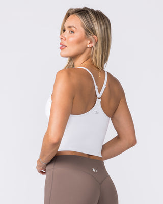 Stride Bra Tank - White-Singlets & Tanks-XXS-042613WHT-XXS-MNAPPRL50153-2-Muscle Nation