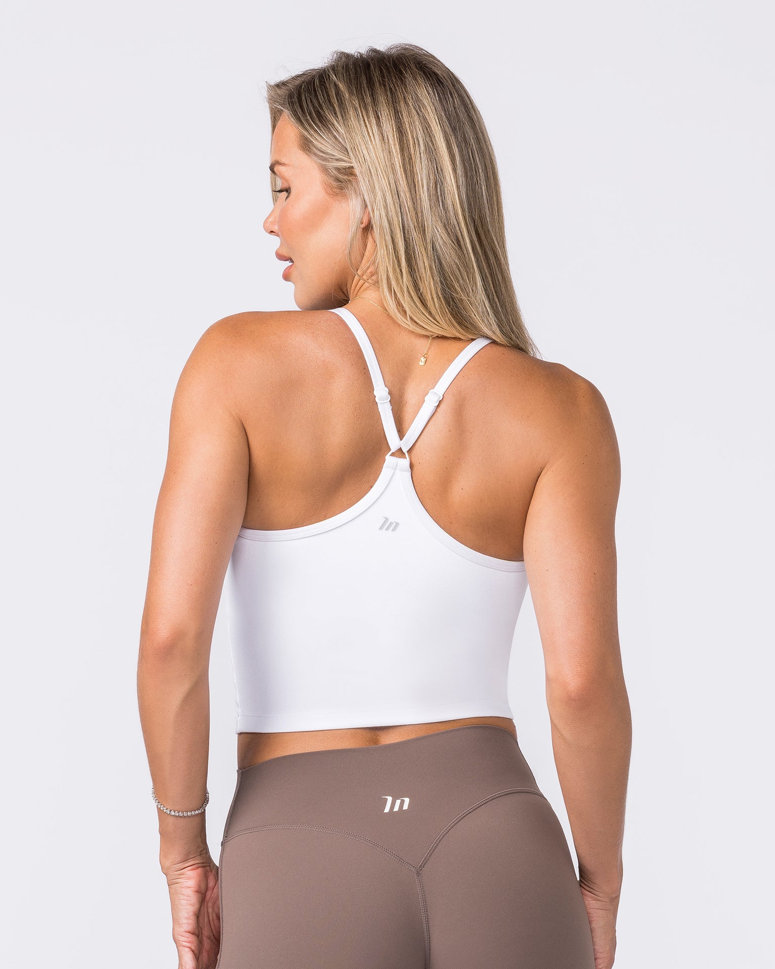 Stride Bra Tank - White-Singlets & Tanks-XXS-042613WHT-XXS-MNAPPRL50153-4-Muscle Nation
