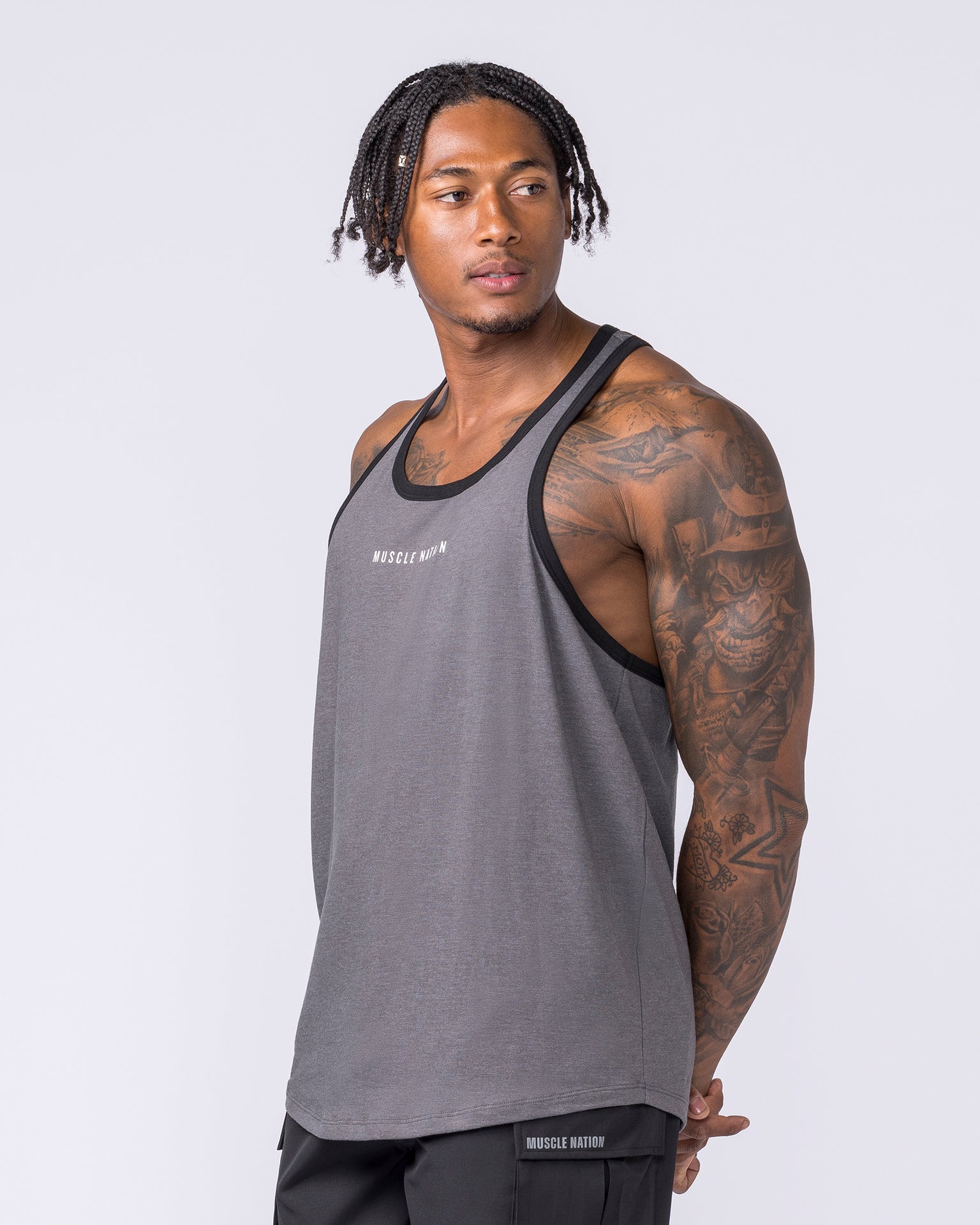 Striker Y Back Singlet - Mid Grey Marl-Singlets & Tanks-S-112363MDGRML-S-MNAPPRL28230-4-Muscle Nation