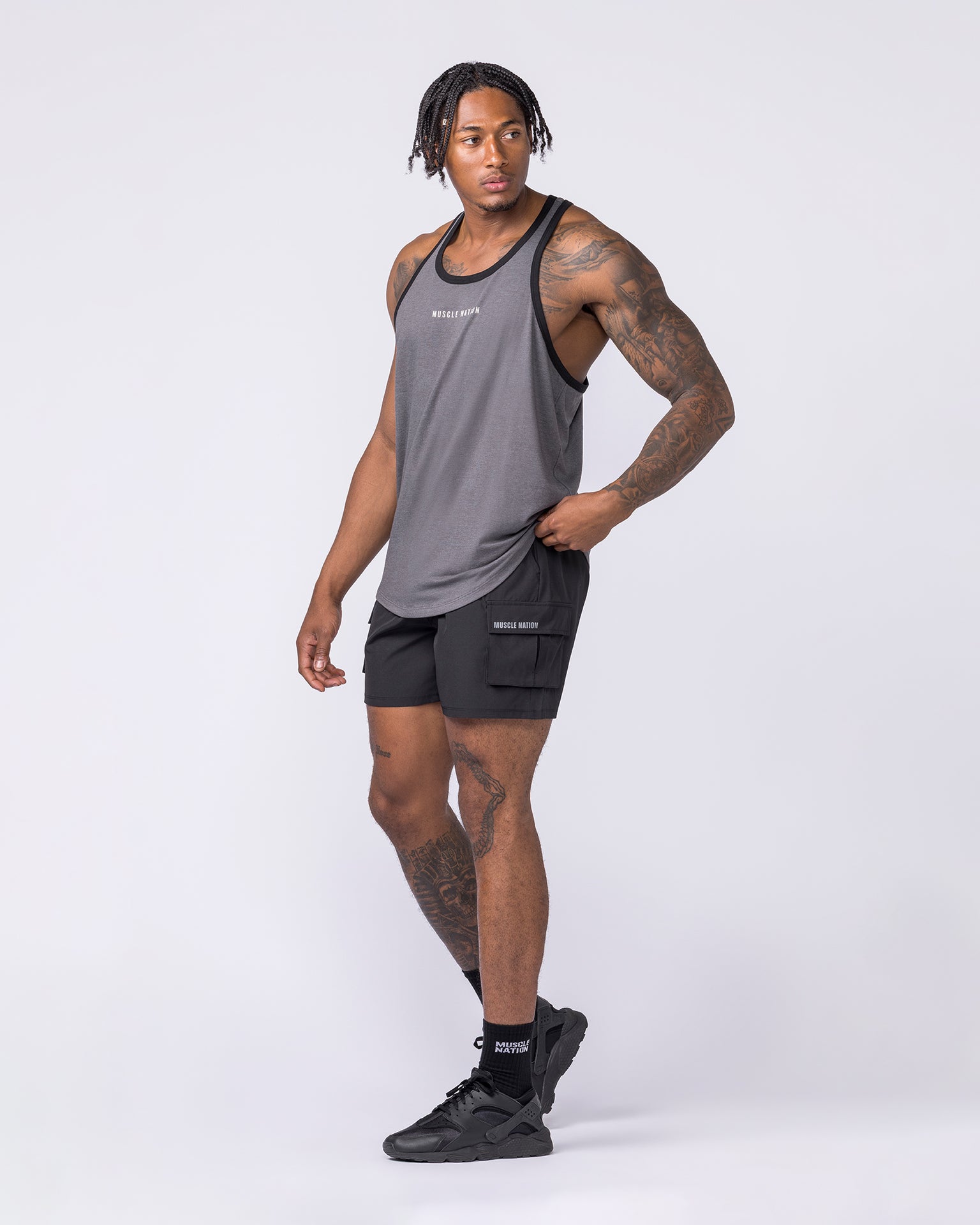 Striker Y Back Singlet - Mid Grey Marl-Singlets & Tanks-S-112363MDGRML-S-MNAPPRL28230-6-Muscle Nation