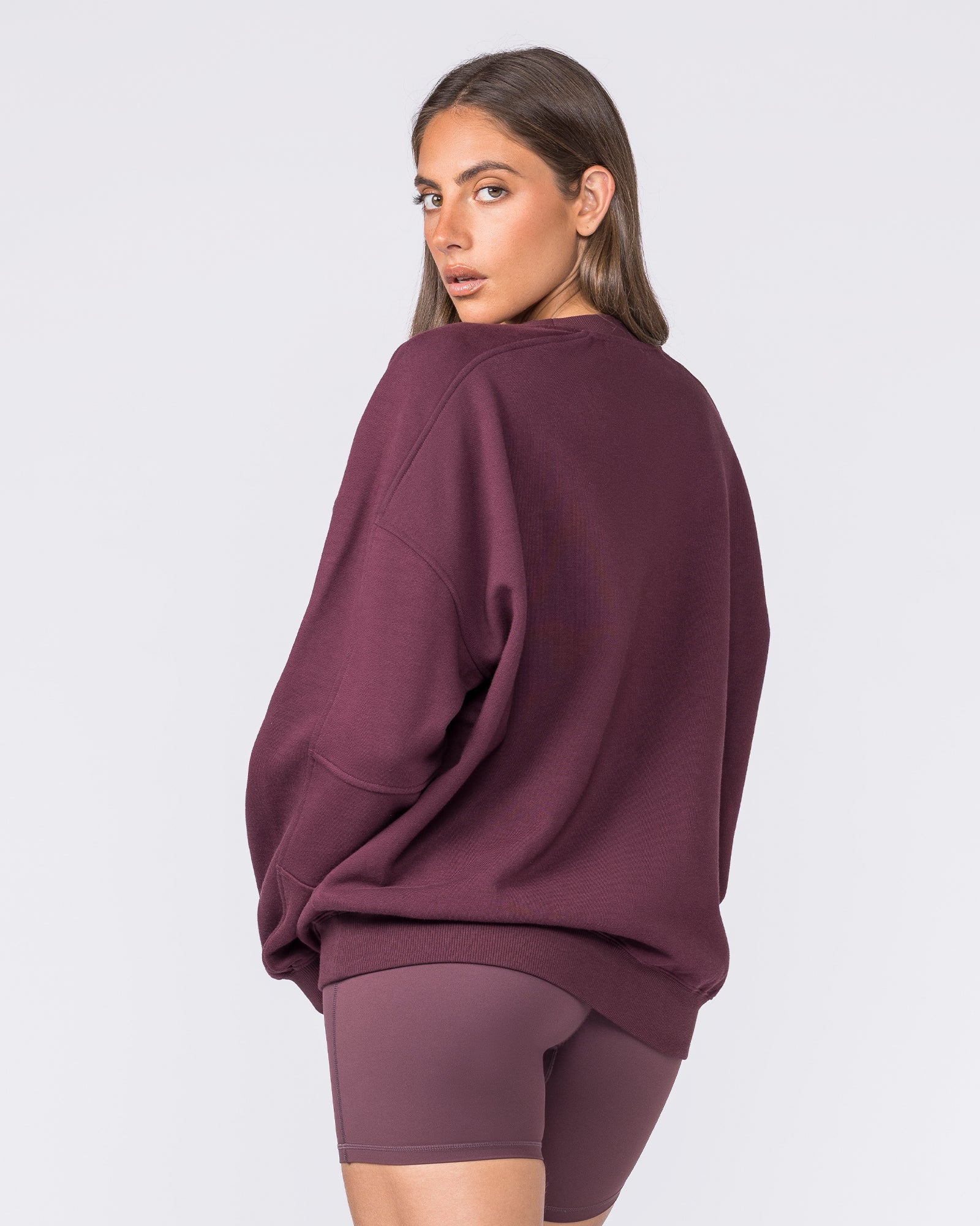 Studio Boxy Pullover - Dark Cherry-Jumpers & Hoodies-XXS-032620DKCHRY-XXS-MNAPPRL49251-2-Muscle Nation