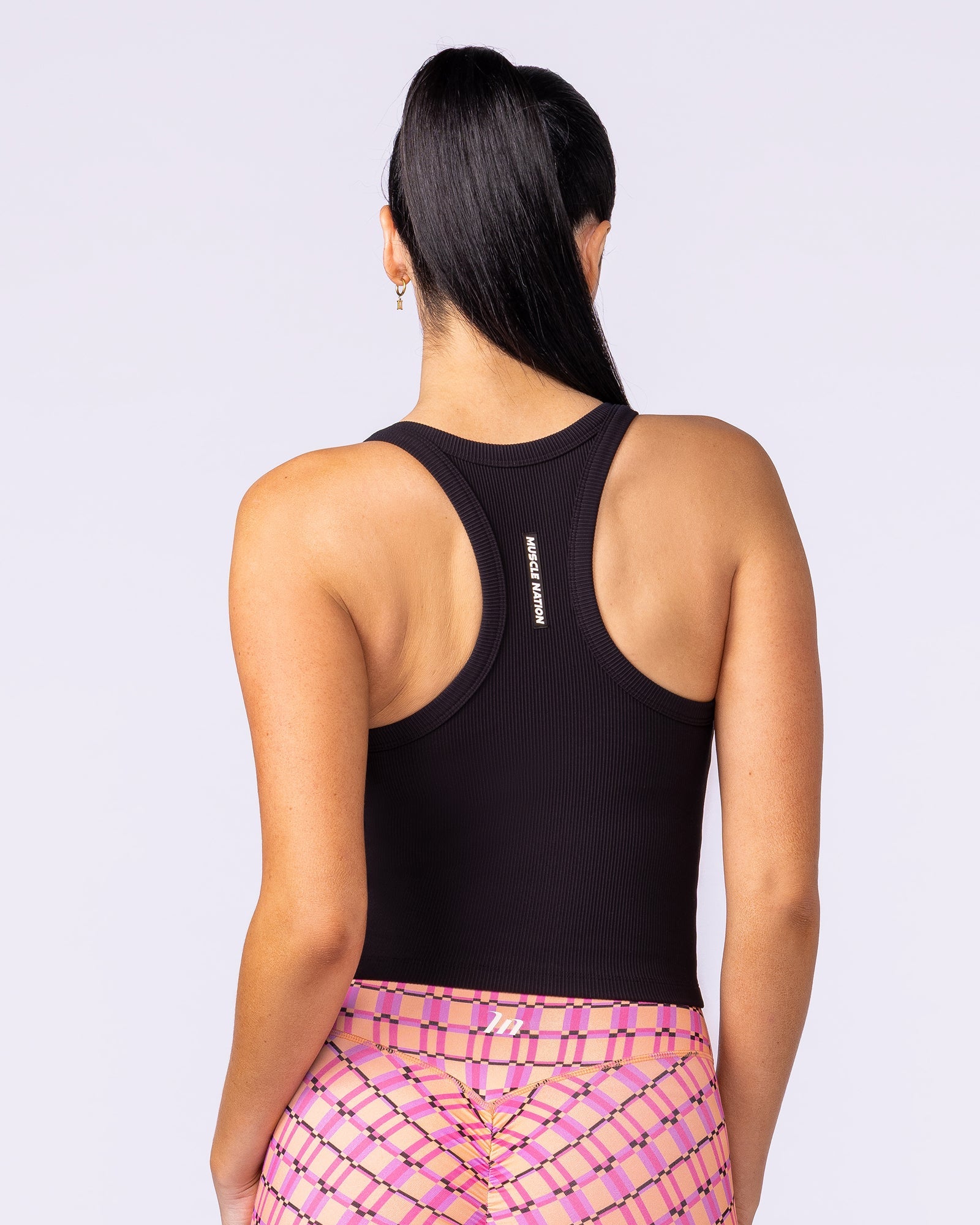 Stunner Rib Bra Tank - Black-Singlets & Tanks-XXS-112510BLK-XXS-MNAPPRL46601-4-Muscle Nation