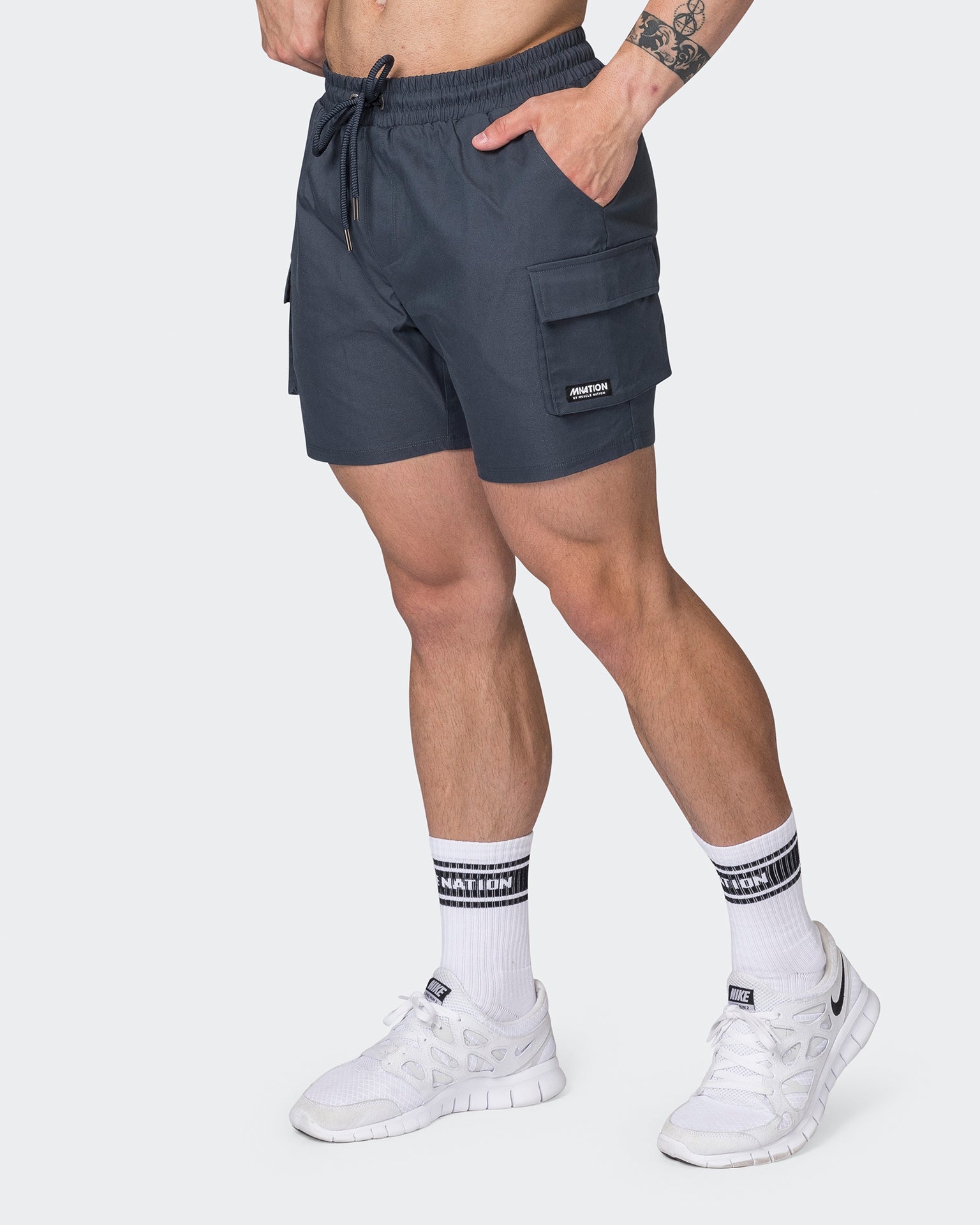 Daily Cargo 5" Shorts - Thunder-Shorts-S-042346THNDR-S-MNAPPRL24168-1-Muscle Nation