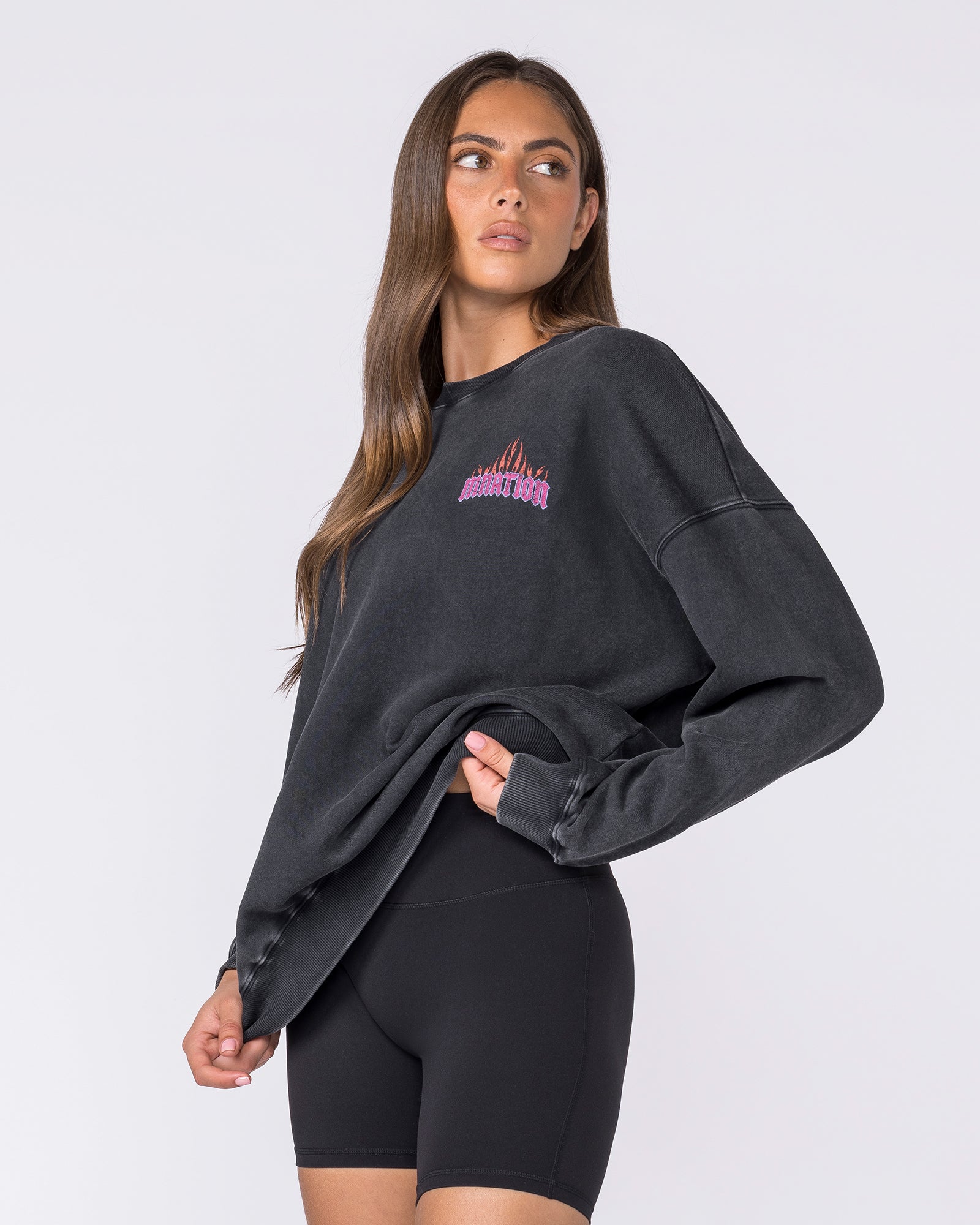 Surge Boxy Vintage Pullover - Washed Black-Jumpers & Hoodies-XXS-032622WSHBLK-XXS-MNAPPRL49278-3-Muscle Nation