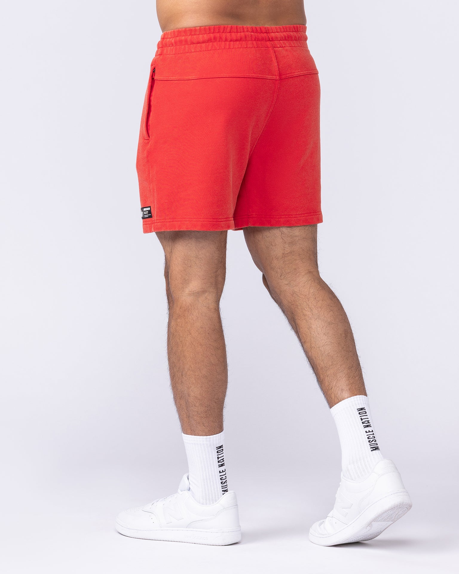 Sweat 5" Shorts - Washed Red-Shorts-S-1125162WSHRED-S-MNAPPRL47821-2-Muscle Nation