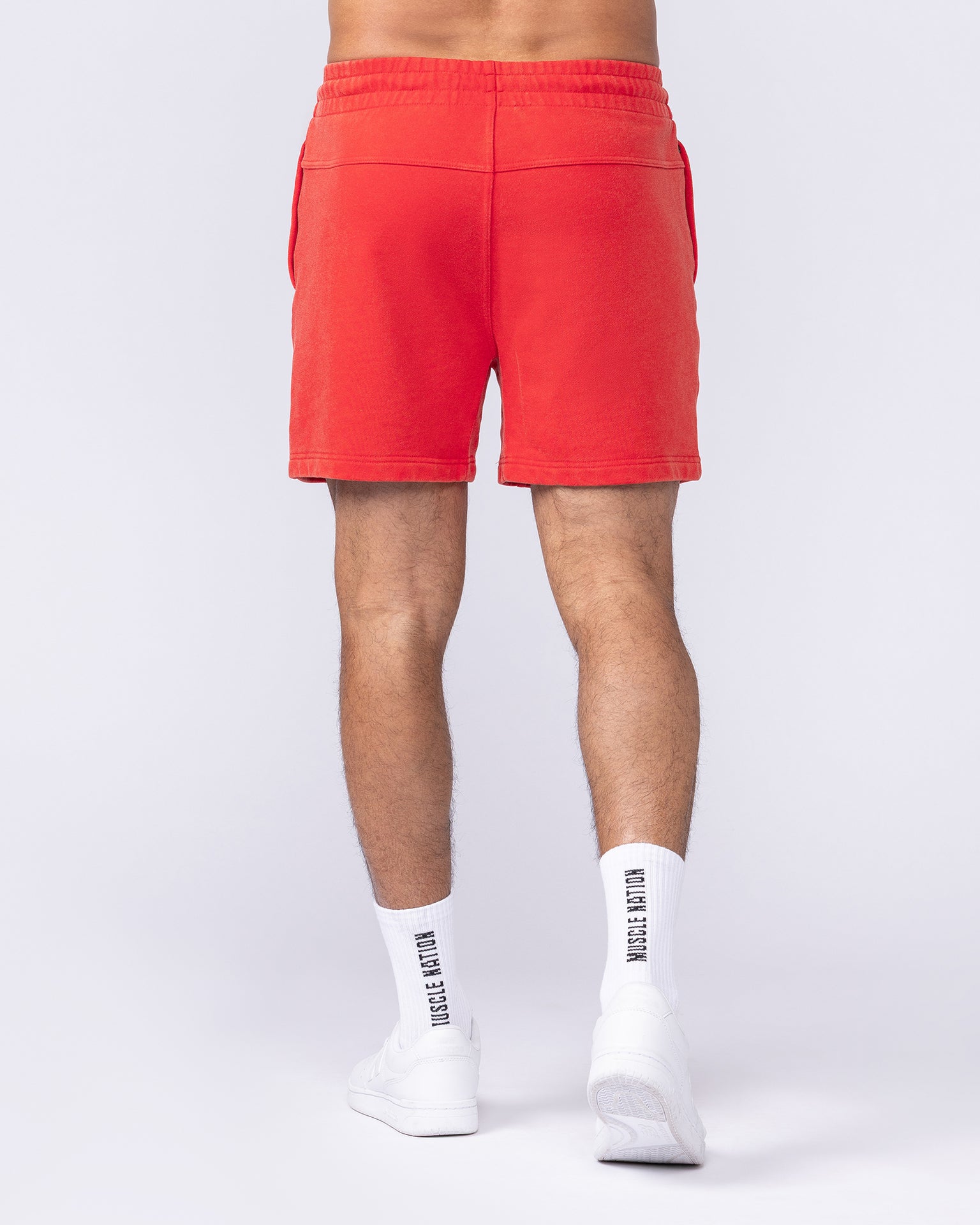 Sweat 5" Shorts - Washed Red-Shorts-S-1125162WSHRED-S-MNAPPRL47821-5-Muscle Nation