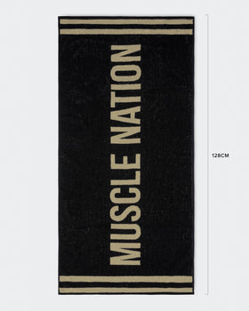 Gym Towel - Black / Stone-Accessories-Black / Stone-ACC022565BLKST-ONE-MNAPPRL42432-1-Muscle Nation