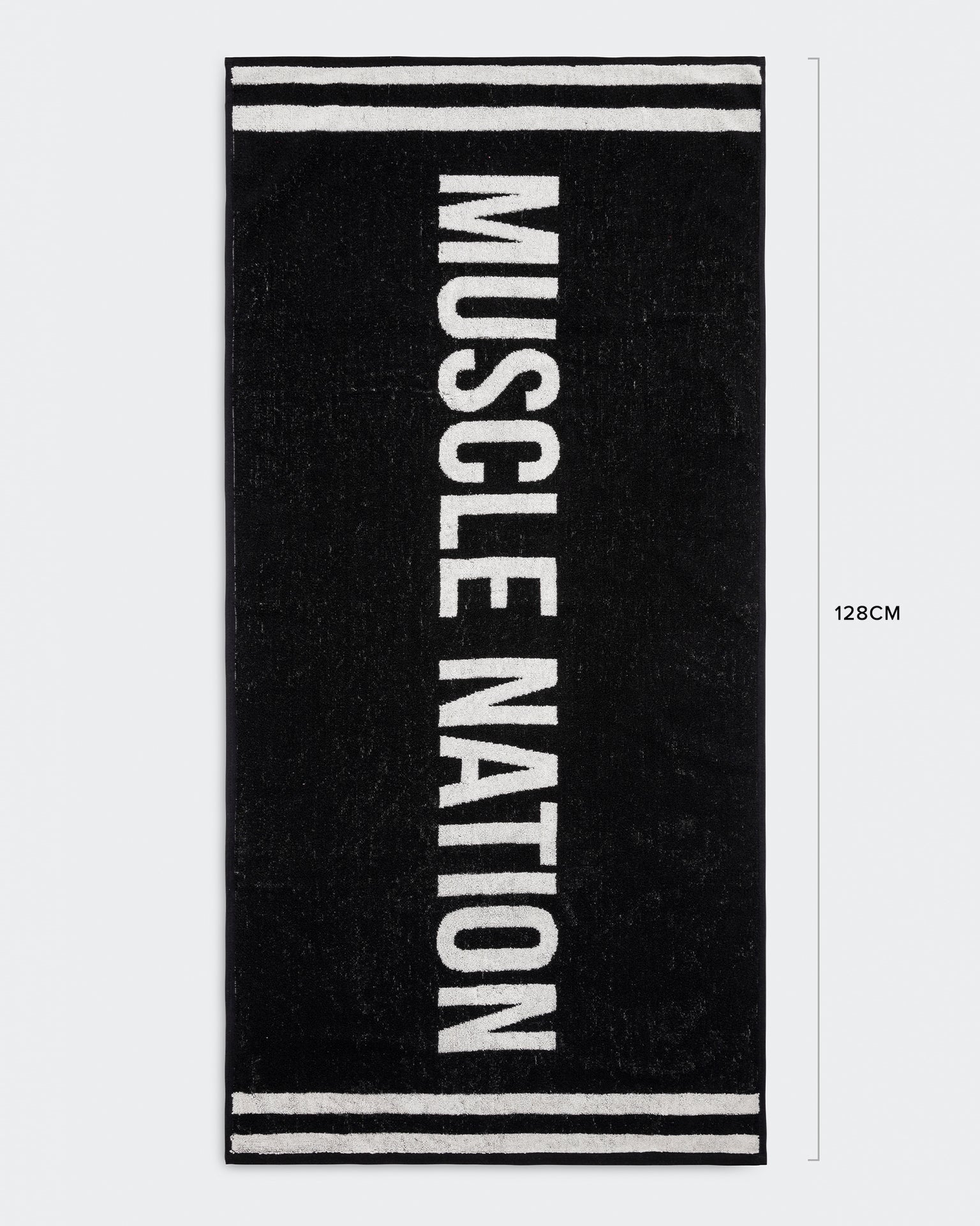 Gym Towel - Black/ White-Accessories-Black/ White-ACC1124144BLKWHT-ONE-MNAPPRL32743-2-Muscle Nation