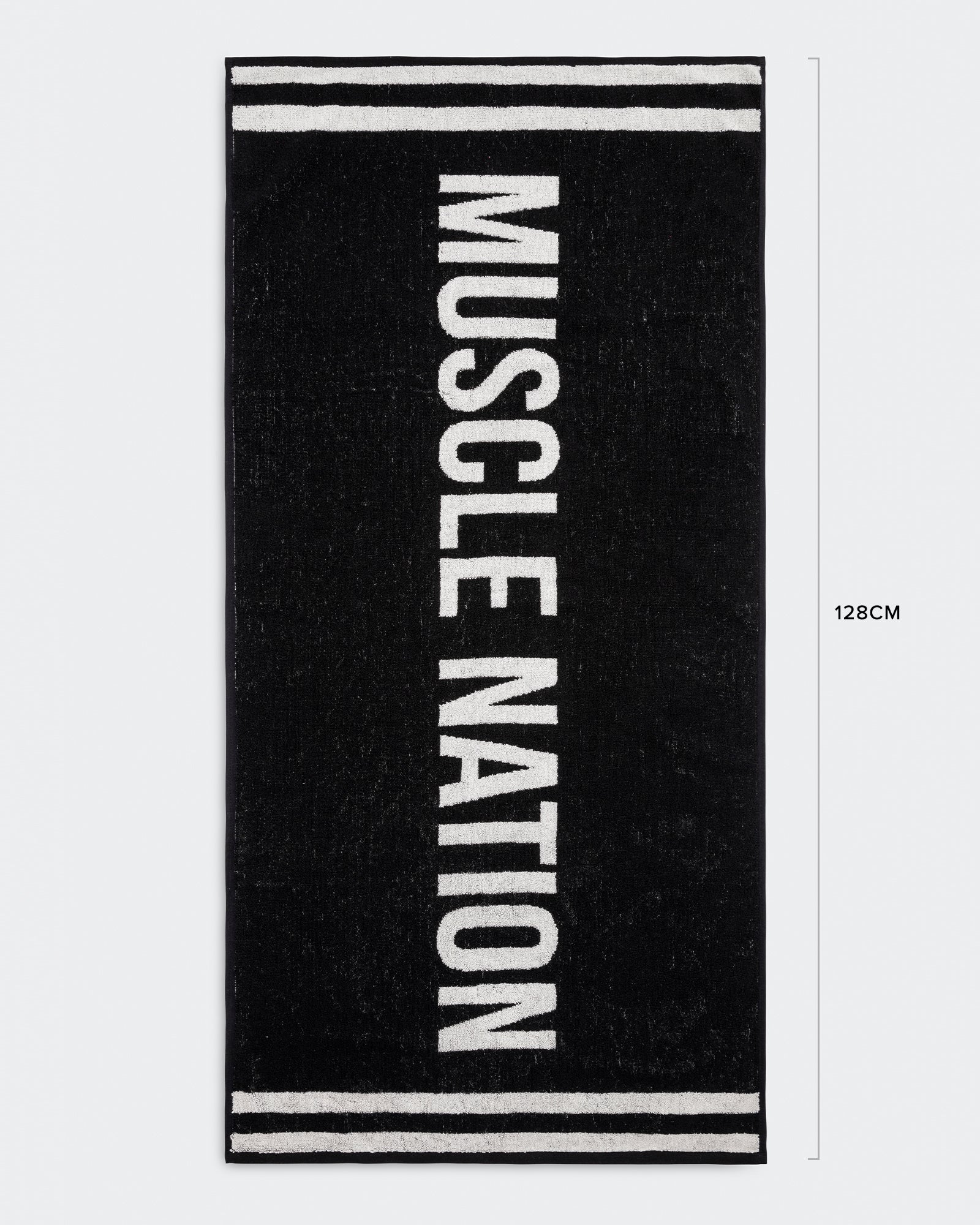 Gym Towel - Black/ White-Accessories-Black/ White-ACC1124144BLKWHT-ONE-MNAPPRL32743-2-Muscle Nation