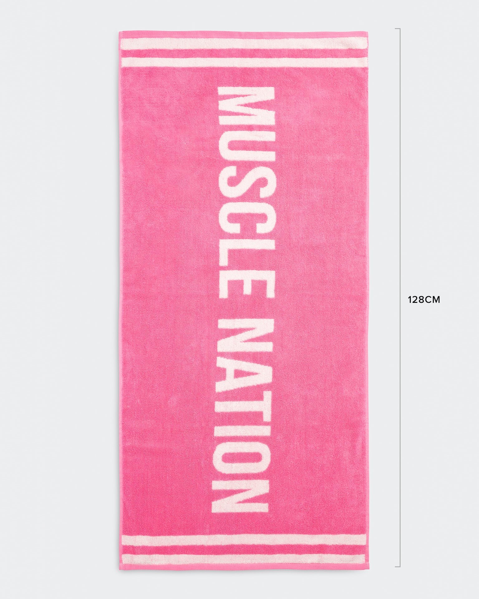 Gym Towel - Hollywood Pink/ White-Accessories-Hollywood Pink/ White-ACC1124144HWPKWHT-ONE-MNAPPRL32745-1-Muscle Nation