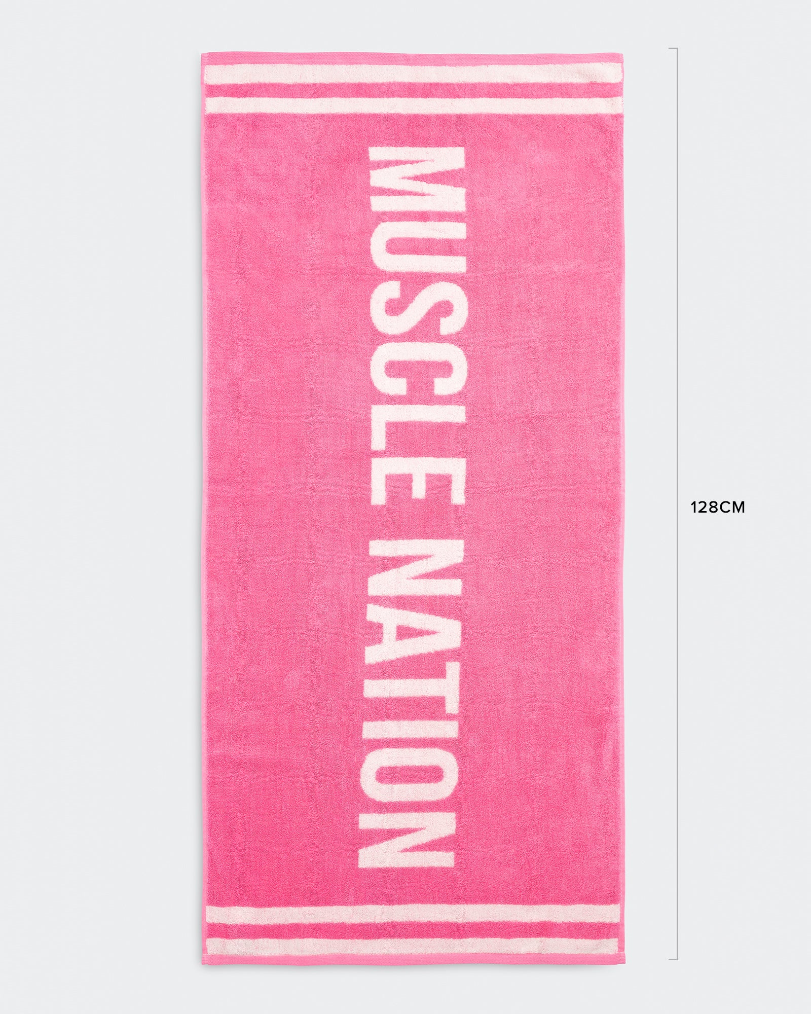 Gym Towel - Hollywood Pink/ White-Accessories-Hollywood Pink/ White-ACC1124144HWPKWHT-ONE-MNAPPRL32745-1-Muscle Nation