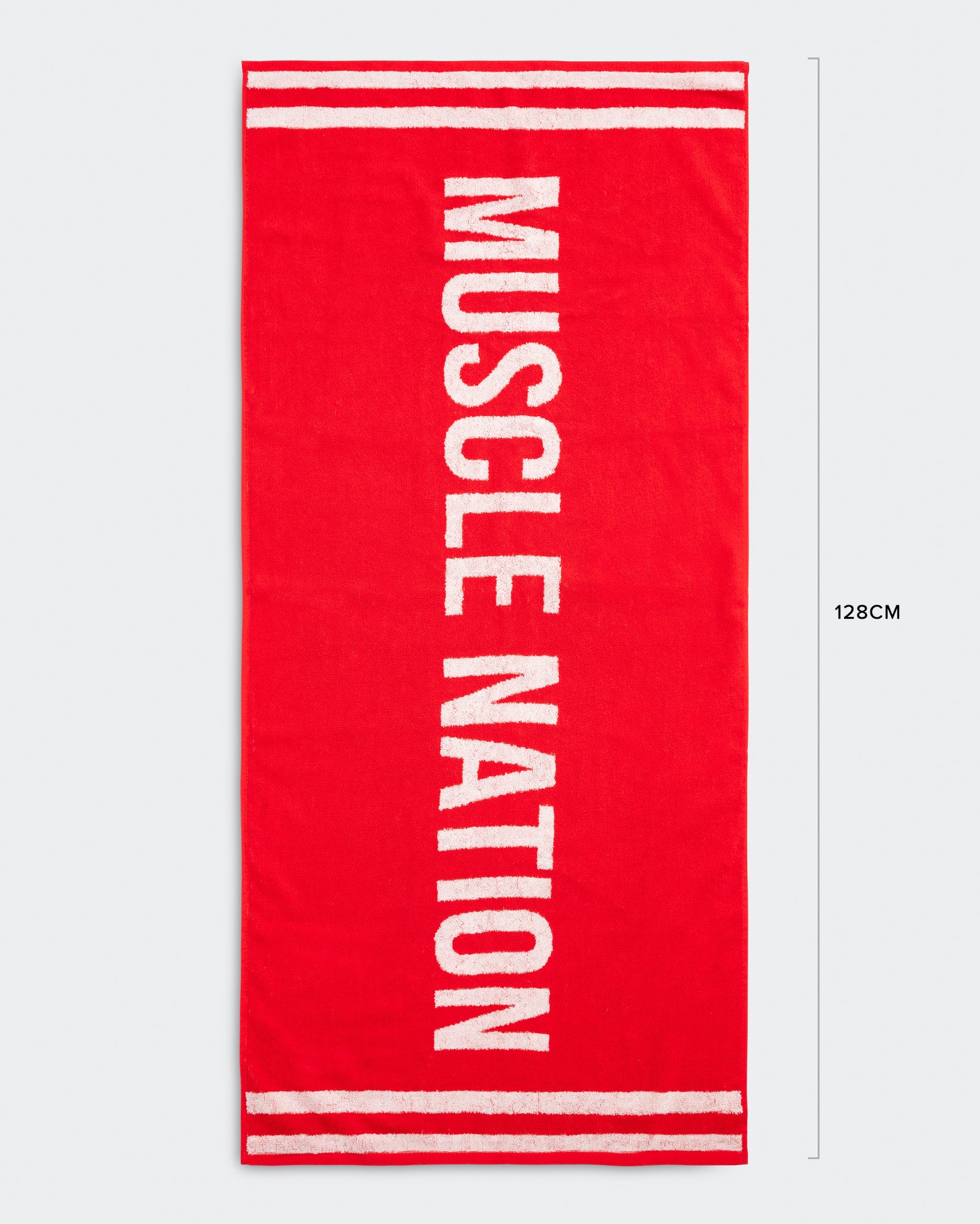 Gym Towel - Chilli/ White-Accessories-Chilli/ White-ACC1124144CHLWHT-ONE-MNAPPRL32744-1-Muscle Nation