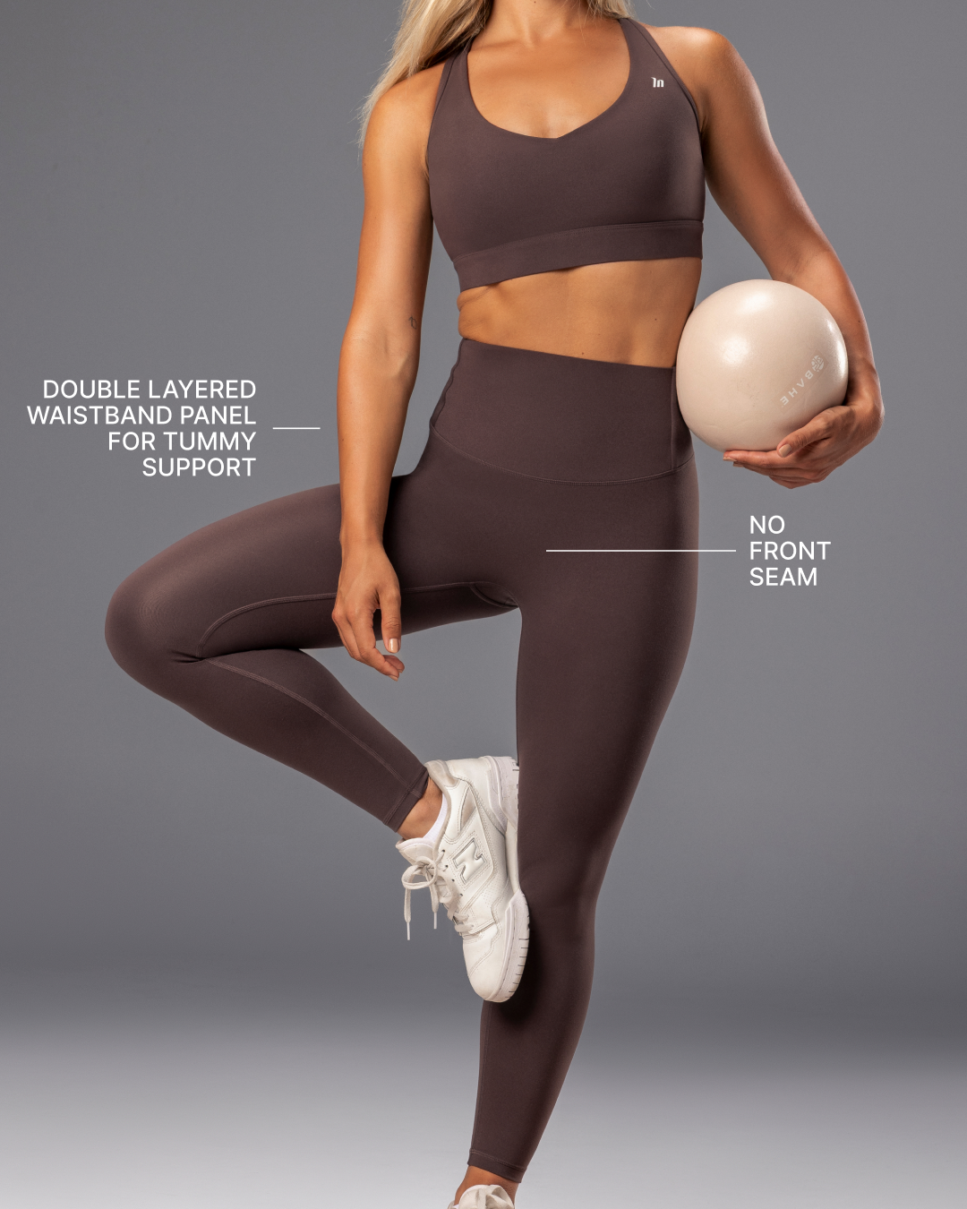 Unrivalled Bare Ankle Length Leggings - Cola-Leggings-XXS-022633COLA-XXS-MNAPPRL48780-3-Muscle Nation