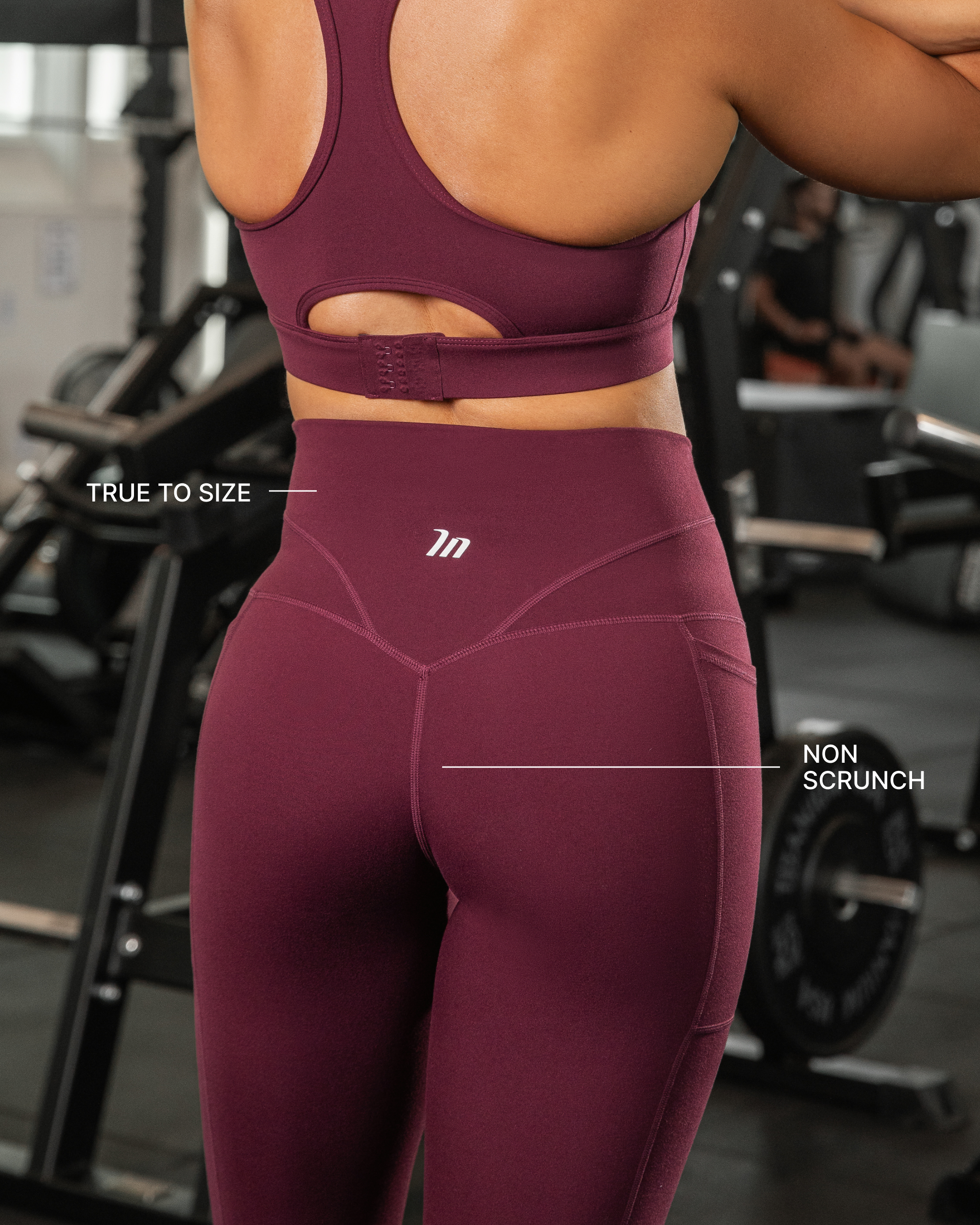 Unrivalled Everyday Pocket Ankle Leggings - Sangria-Leggings-XXS-022504SGRA-XXS-MNAPPRL48878-3-Muscle Nation
