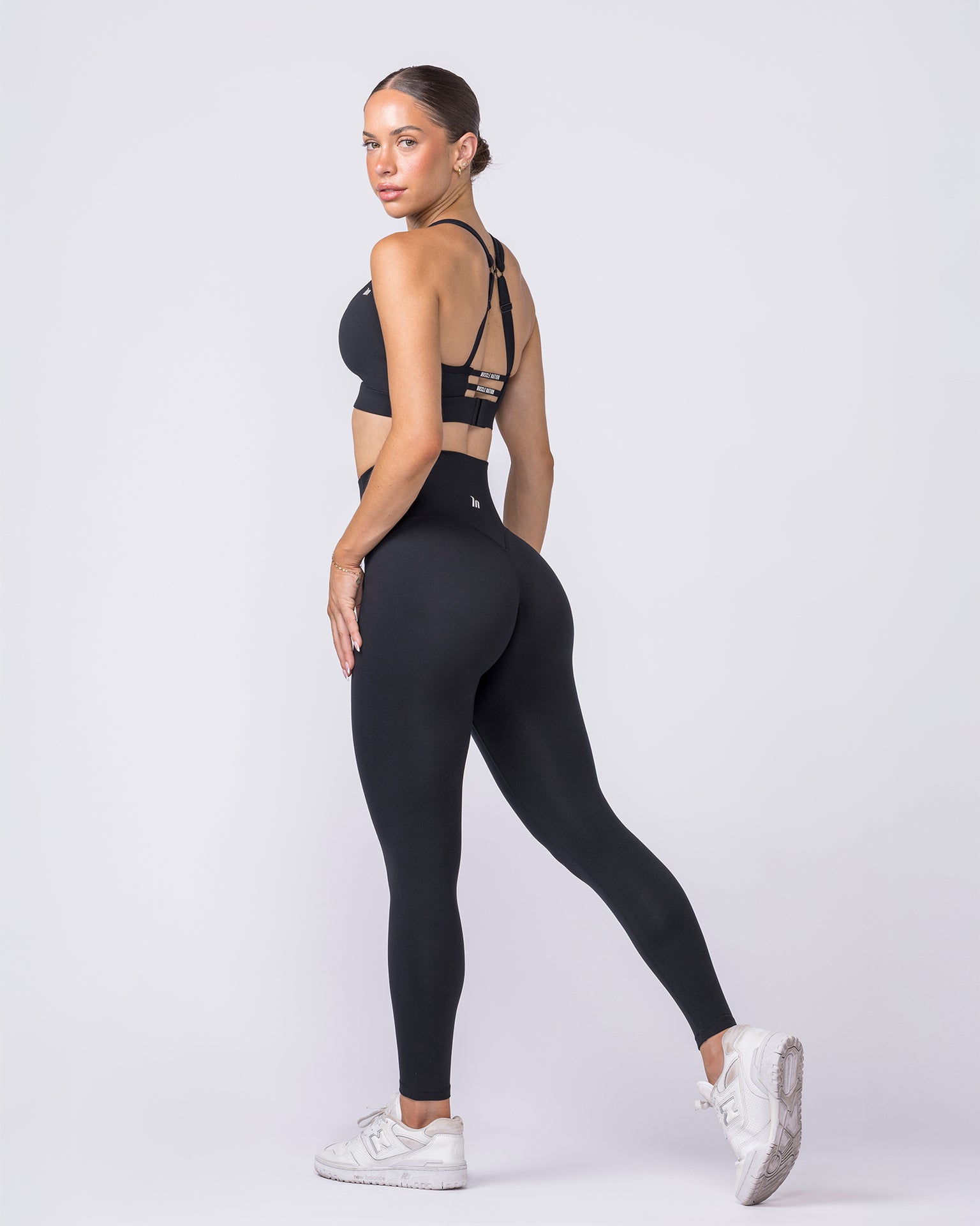 Unrivalled Bare Ankle Length Leggings - Black-Leggings-XXS-022633BLK-XXS-MNAPPRL48771-7-Muscle Nation