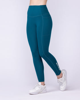 Unrivalled Everyday Pocket Ankle Leggings - Dark Marine-Leggings-XXS-1125115DRKMRN-XXS-MNAPPRL46732-1-Muscle Nation