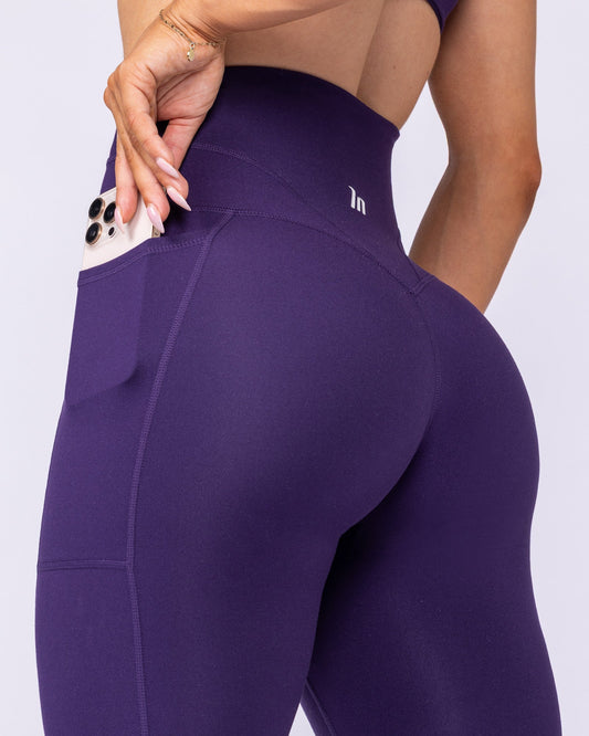 Unrivalled Everyday Pocket Ankle Leggings - Dark Purple-Leggings-XXS-092503DRKPUR-XXS-MNAPPRL44465-3-Muscle Nation