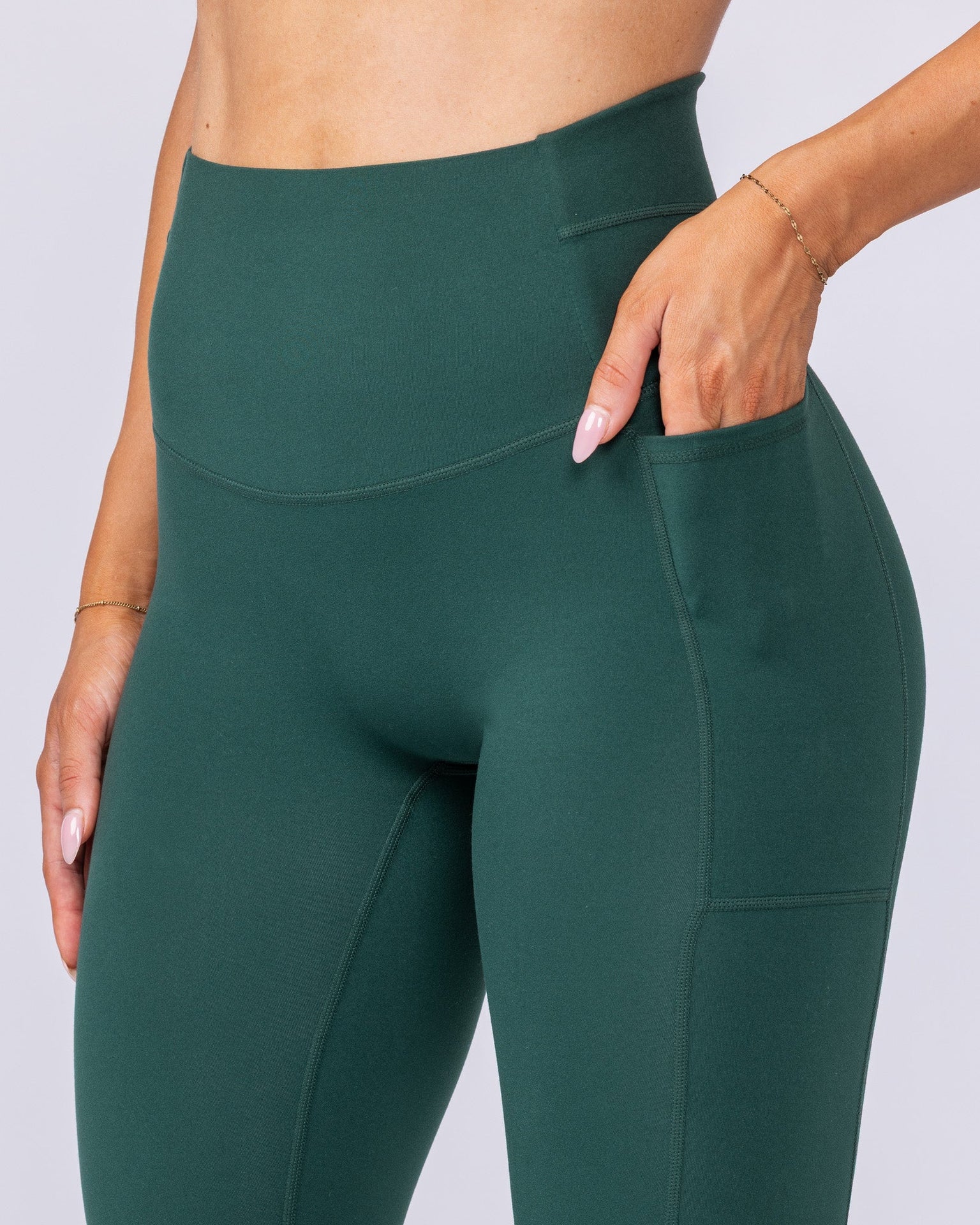 Unrivalled Everyday Pocket Ankle Leggings - Forest Green-Leggings-XXS-092503FRSGRN-XXS-MNAPPRL44474-3-Muscle Nation