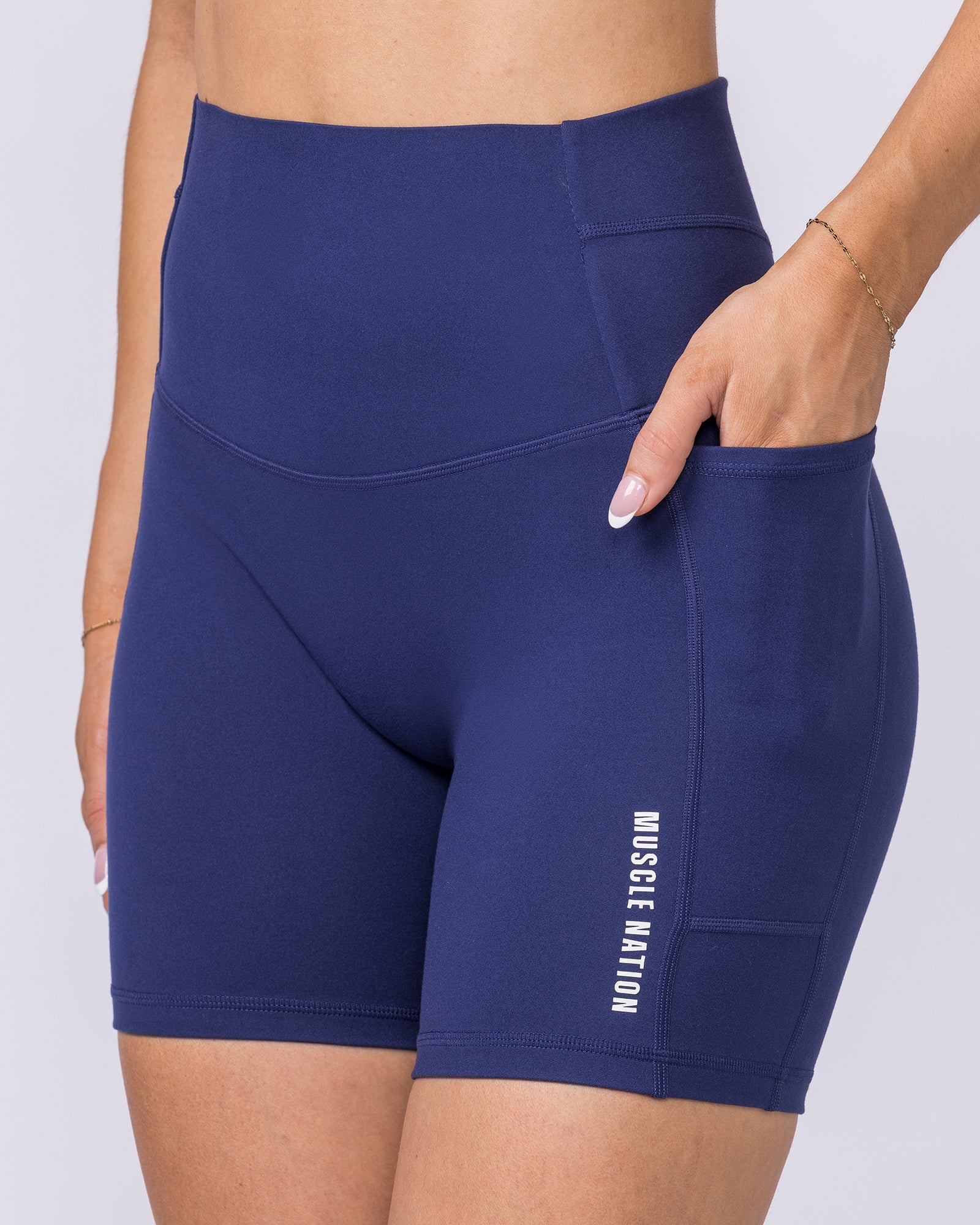 Unrivalled Everyday Pocket Bike Shorts - Classic Navy-Shorts-XXS-022610CNAVY-XXS-MNAPPRL48488-7-Muscle Nation
